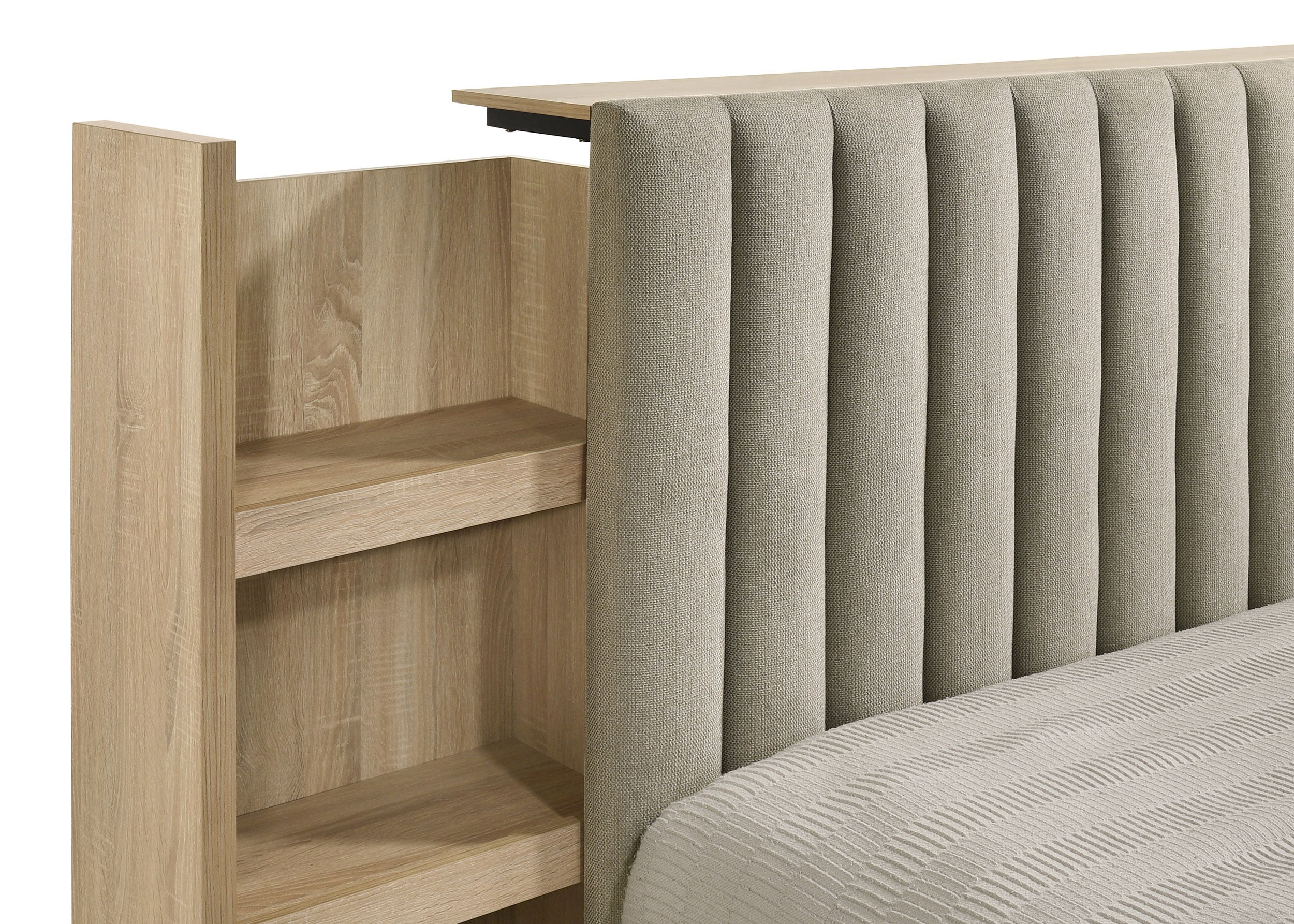 Arielle 4-piece Eastern King Bedroom Set Light Oak — view 11