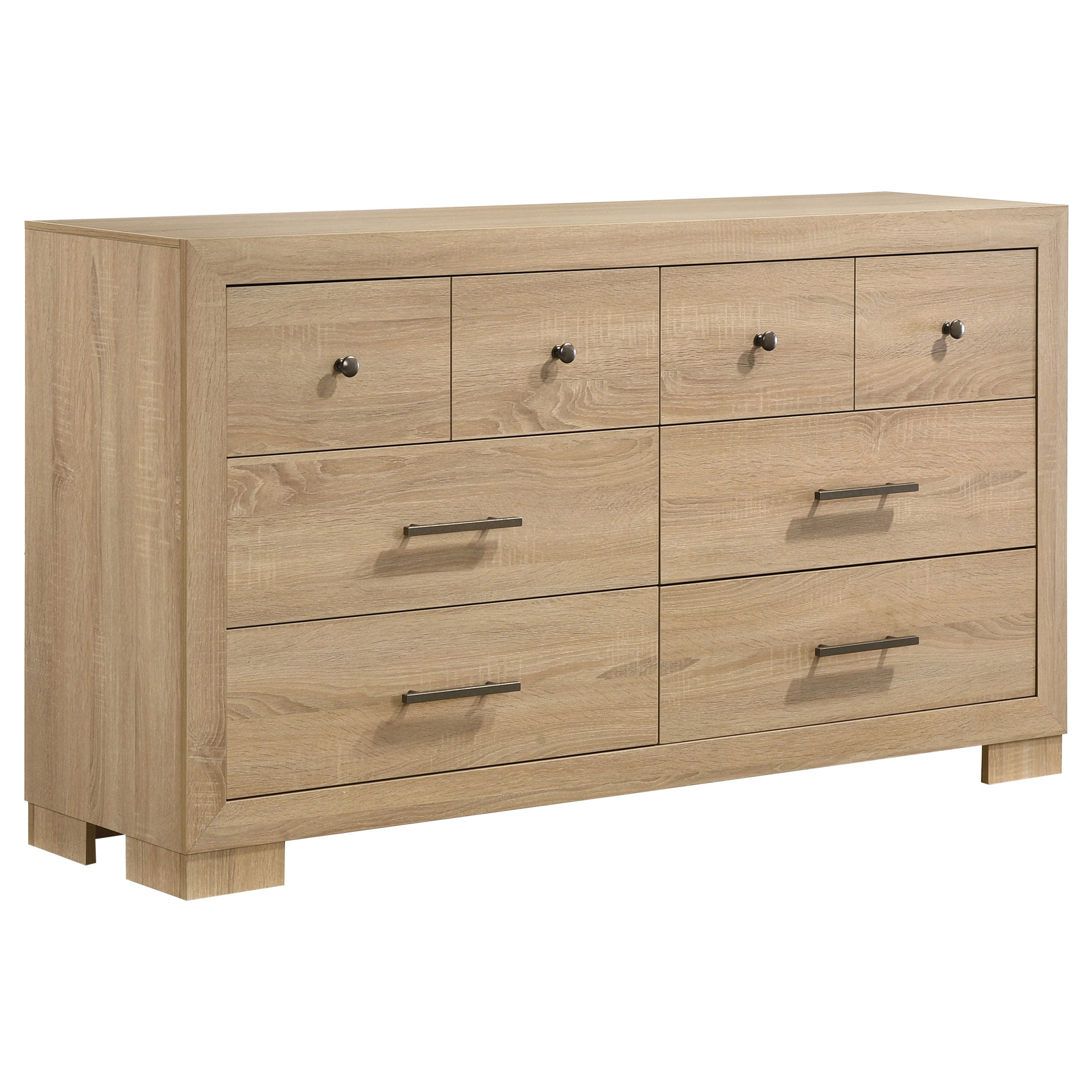 Arielle 6-drawer Bedroom Dresser Cabinet Light Oak — view 1