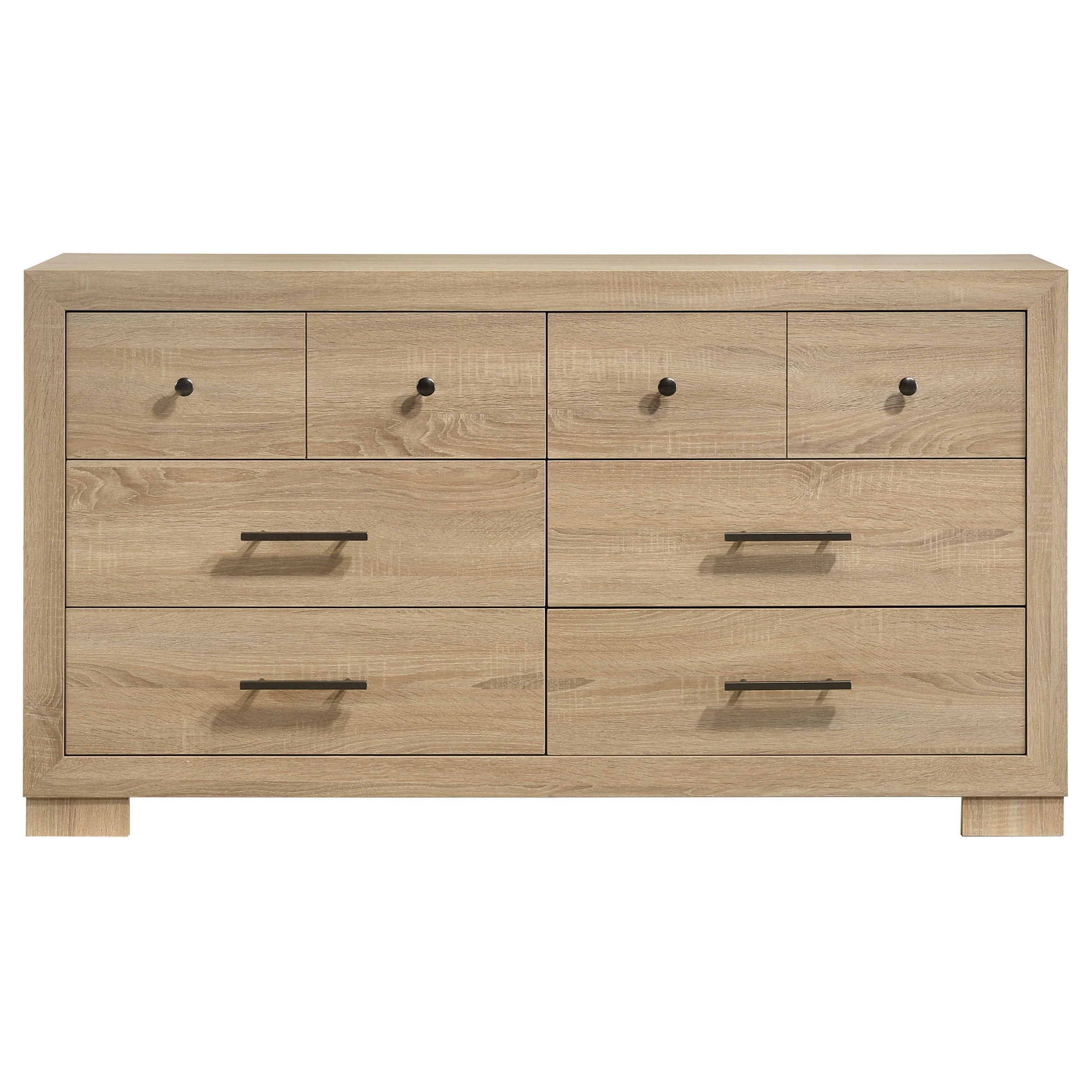 Arielle 6-drawer Bedroom Dresser Cabinet Light Oak — view 3