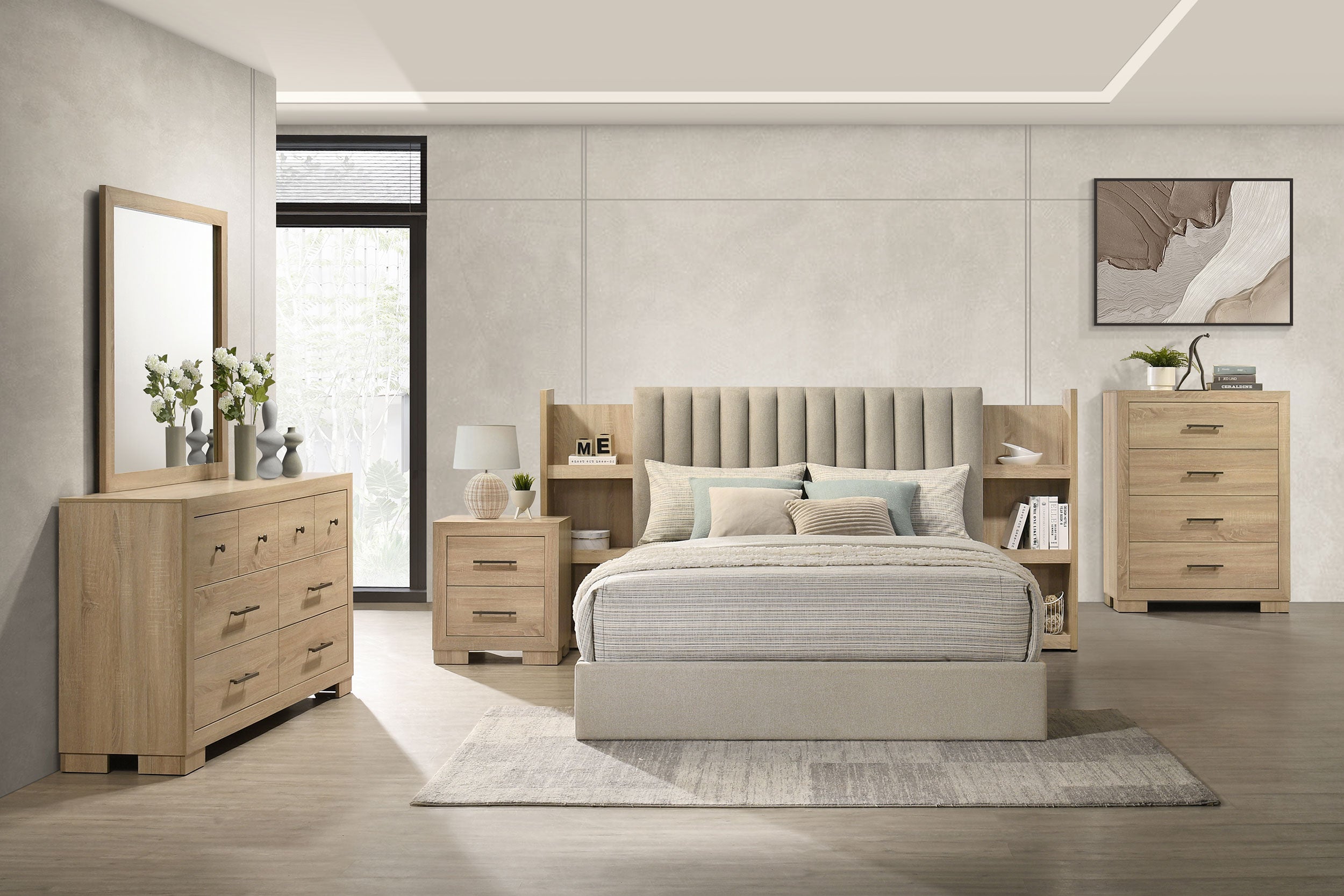 Arielle 6-drawer Bedroom Dresser Cabinet Light Oak — view 12