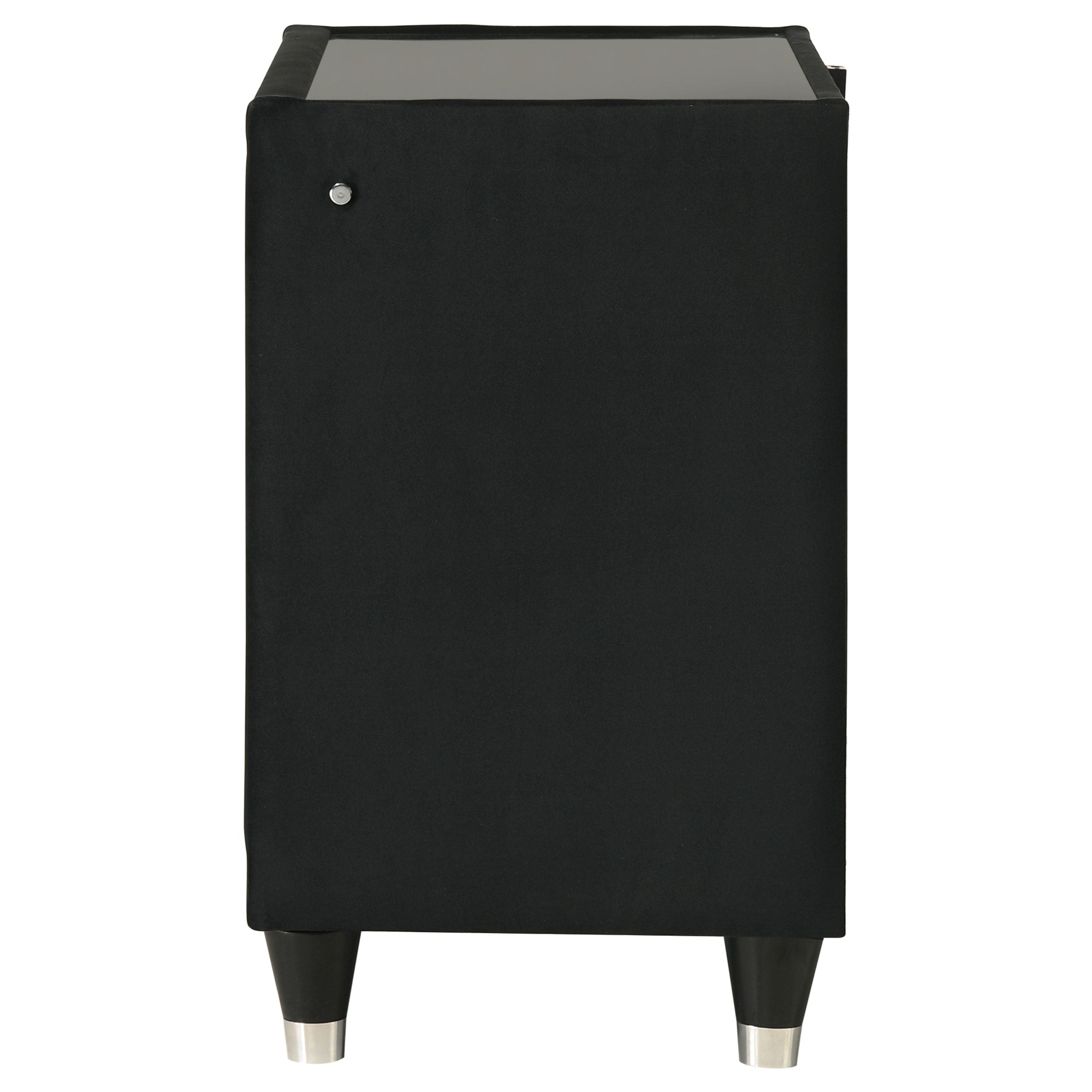 Lorient 2-drawer LED Nightstand with USB Black — view 5