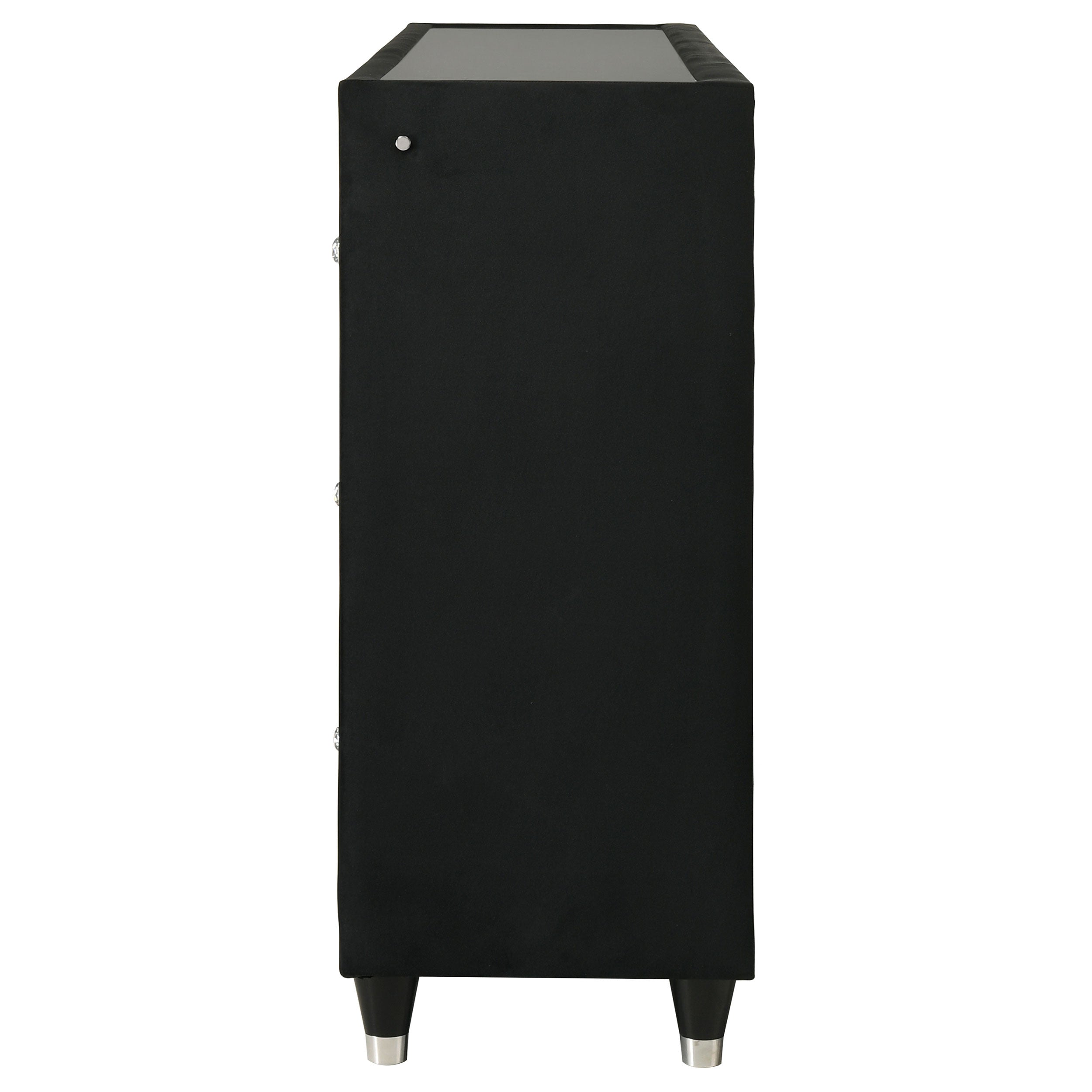 Lorient 8-drawer LED Bedroom Flame Box Dresser Black — view 5