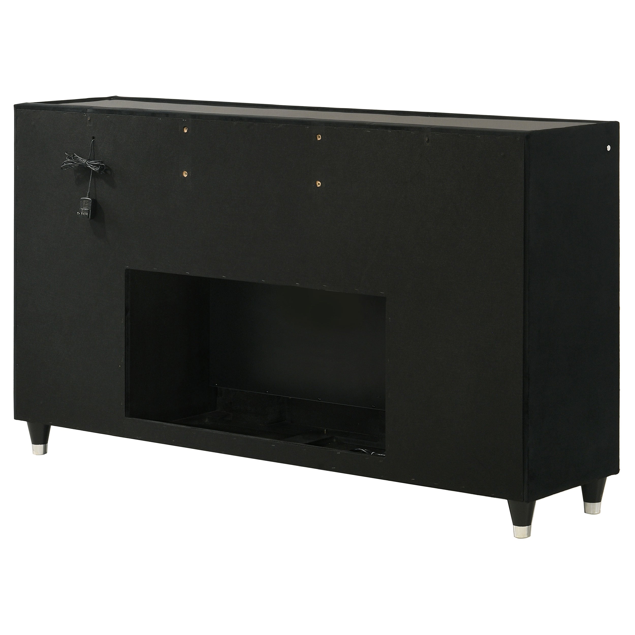 Lorient 8-drawer LED Bedroom Flame Box Dresser Black — view 8