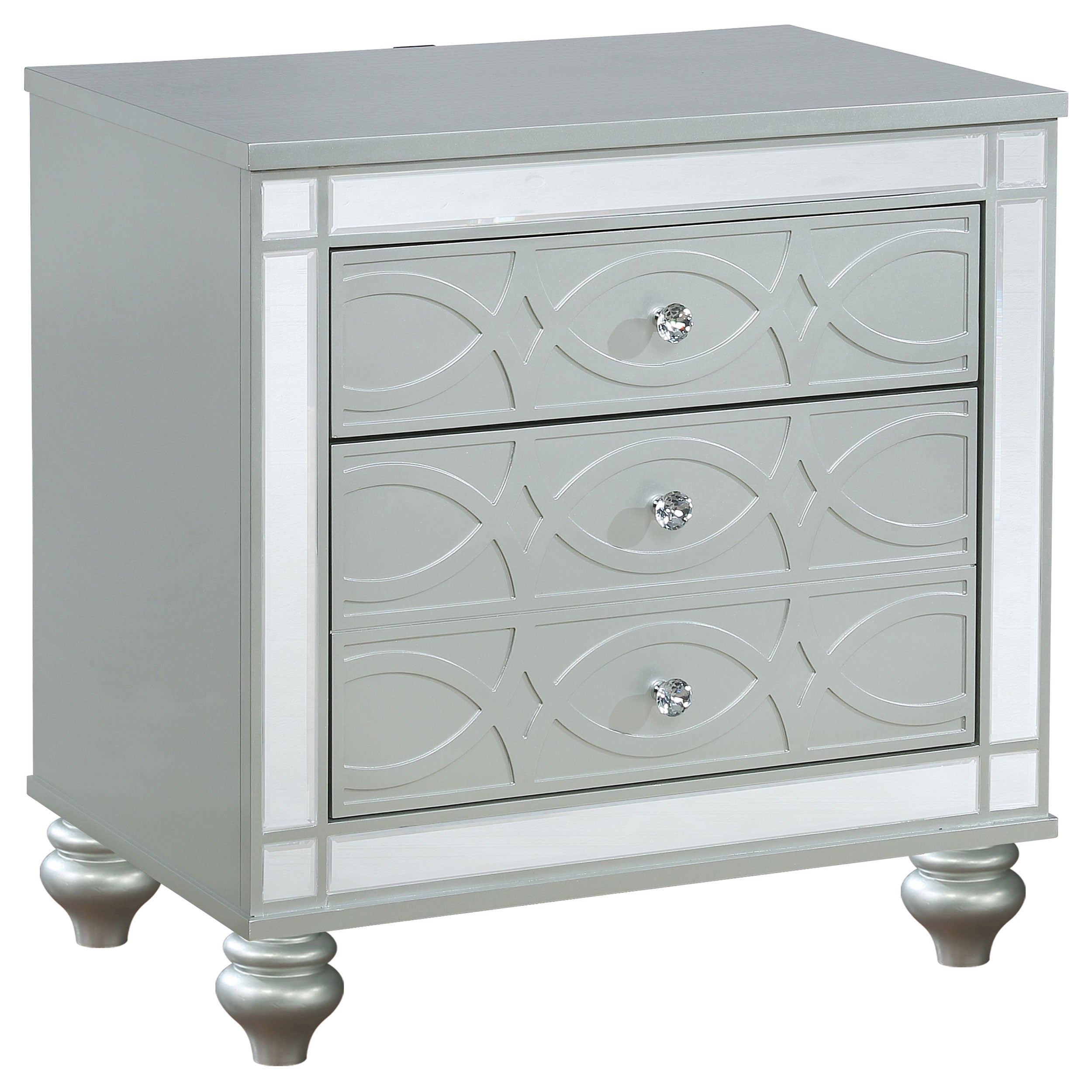 Gunnison 5-piece Eastern King Bedroom Set Silver Metallic — view 5