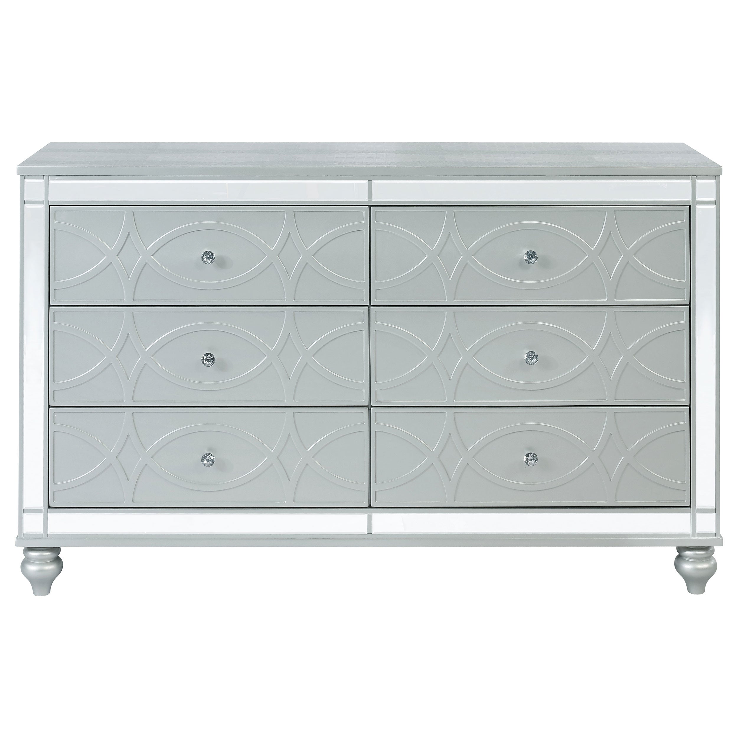 Gunnison 6-drawer Dresser Silver Metallic — view 3