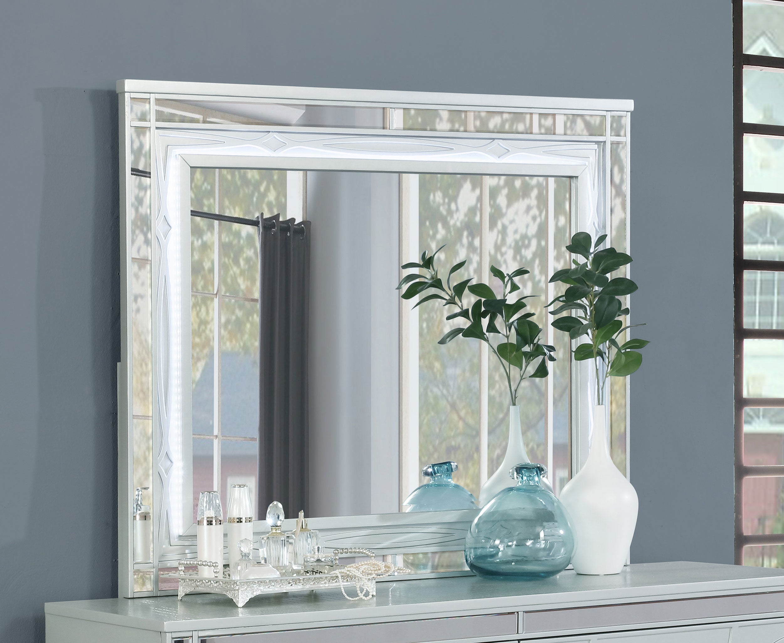 Gunnison Dresser Mirror Silver Metallic — view 2