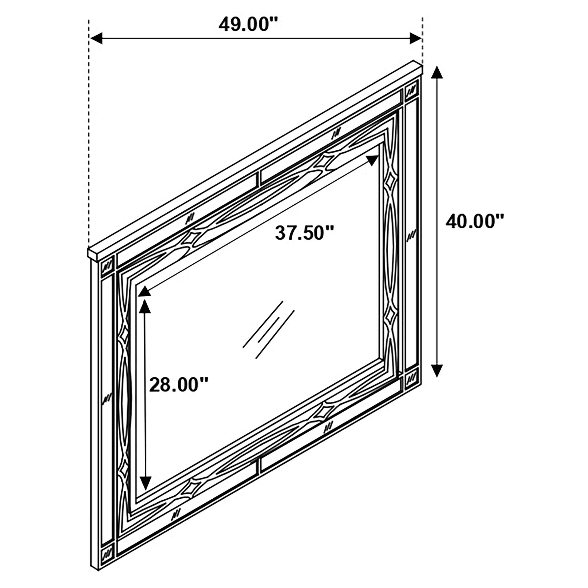 Gunnison Dresser Mirror Silver Metallic — view 5