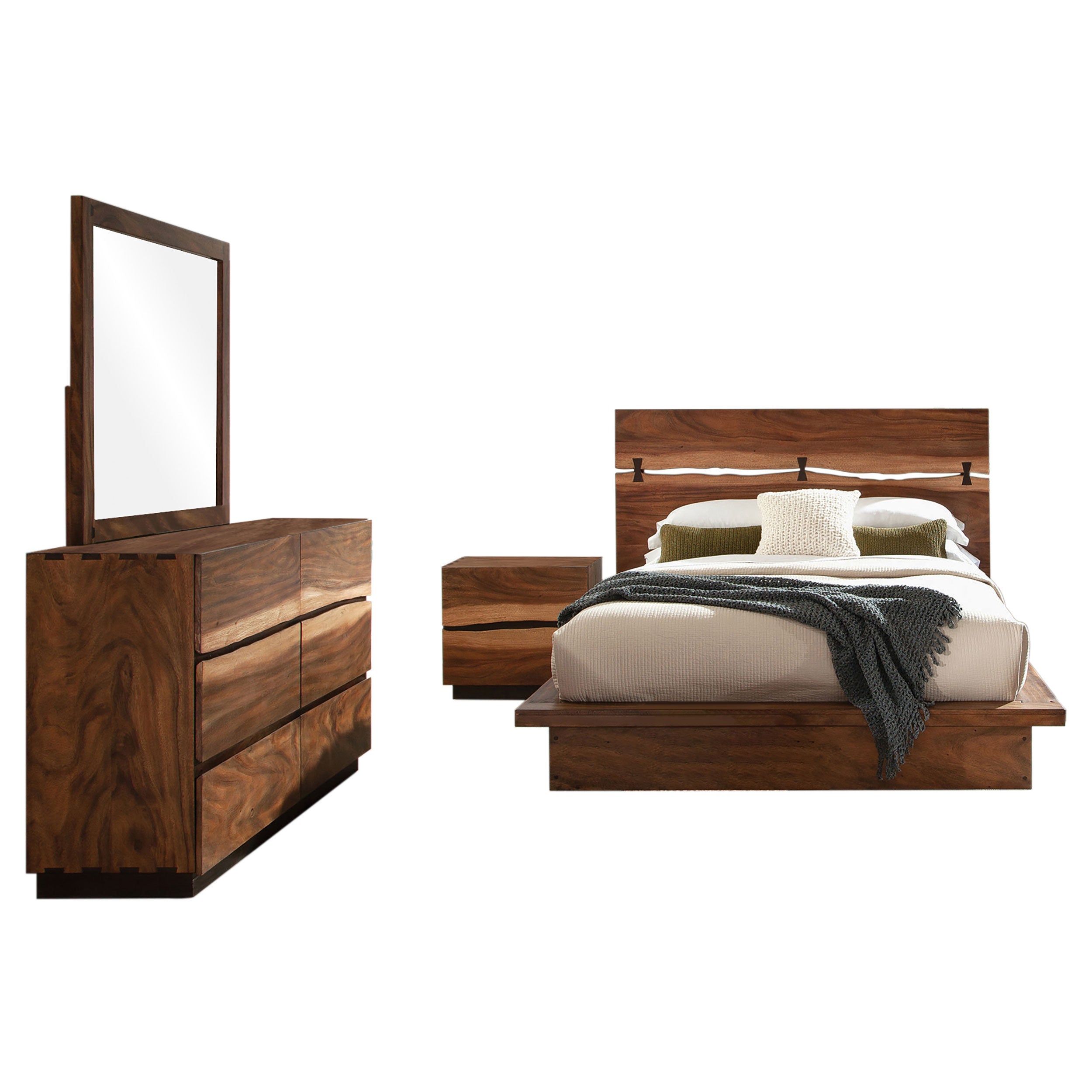 Winslow 4-piece California King Bedroom Set Smokey Walnut — view 2