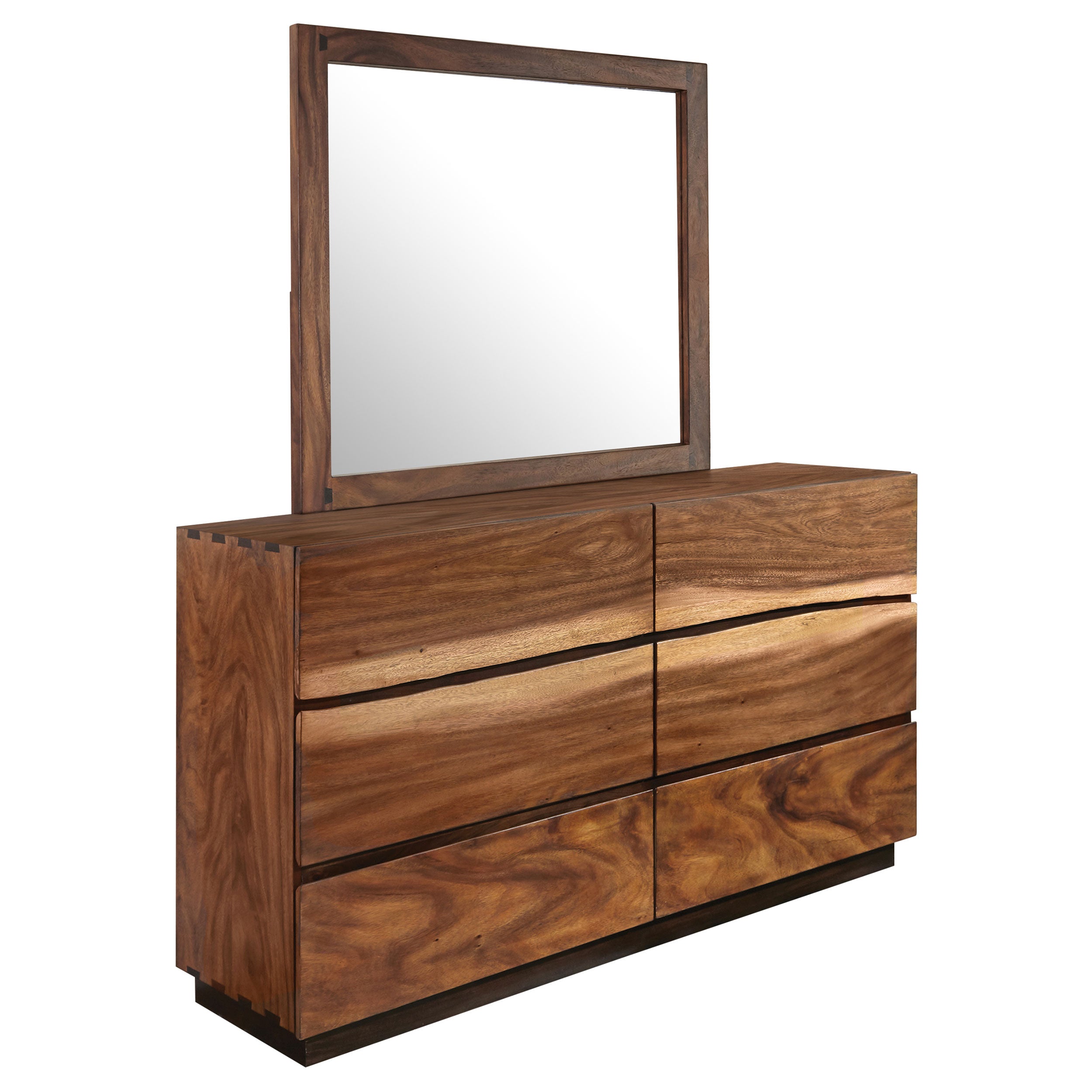 Winslow 6-drawer Dresser with Mirror Smokey Walnut — view 1