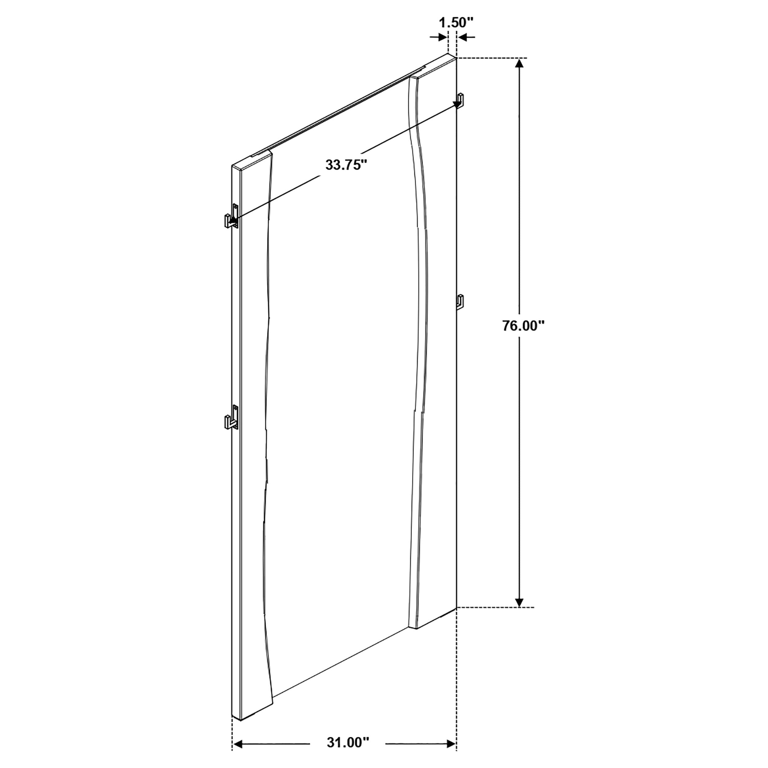 Winslow 31 x 76 Inch Standing Floor Mirror Smokey Walnut — view 4