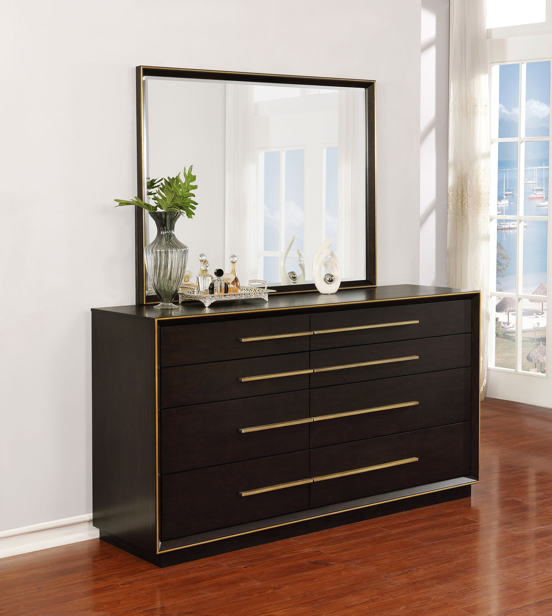 Durango 8-drawer Dresser with Mirror Smoked Peppercorn — view 2