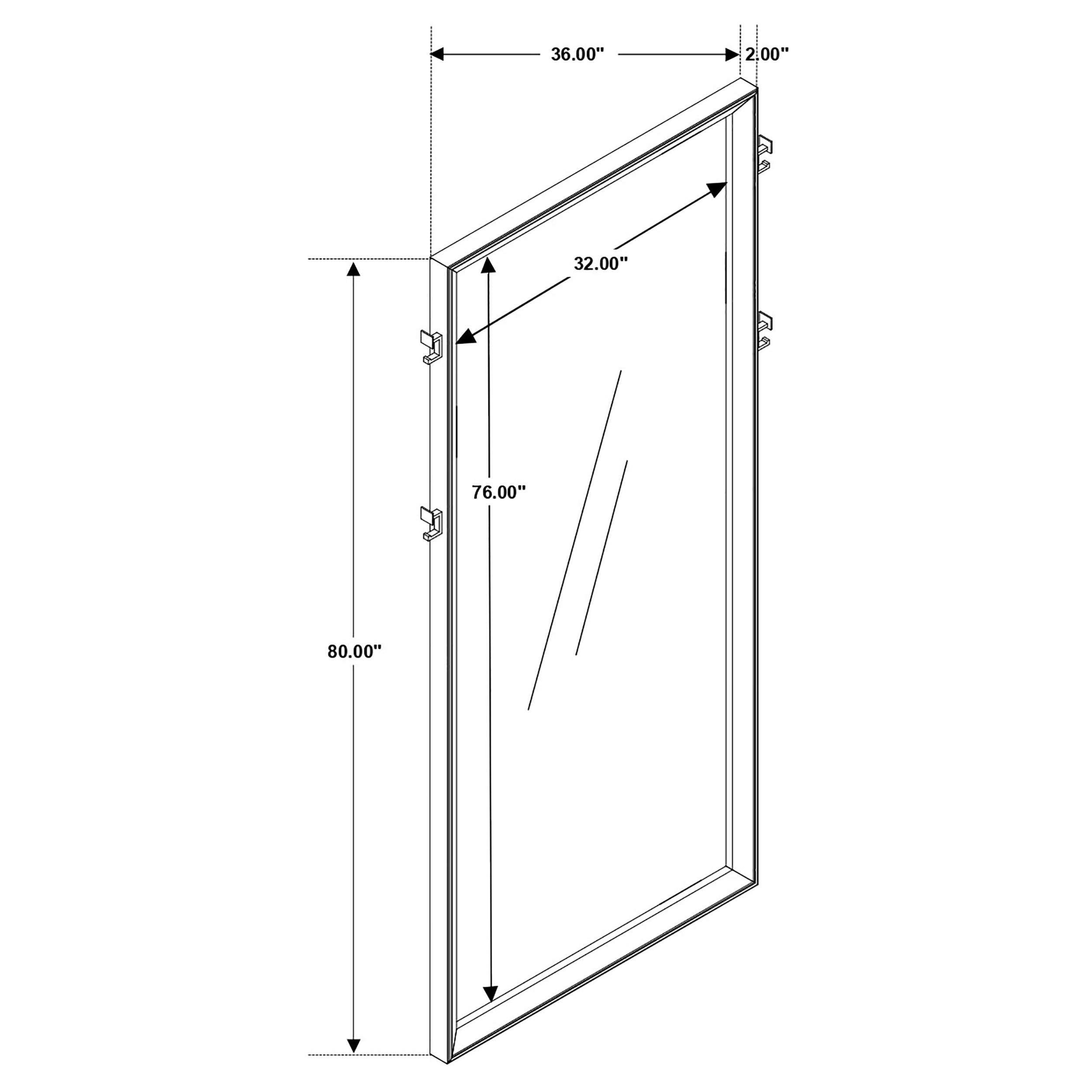Durango 80-inch Standing Floor Mirror Smoked Peppercorn — view 8