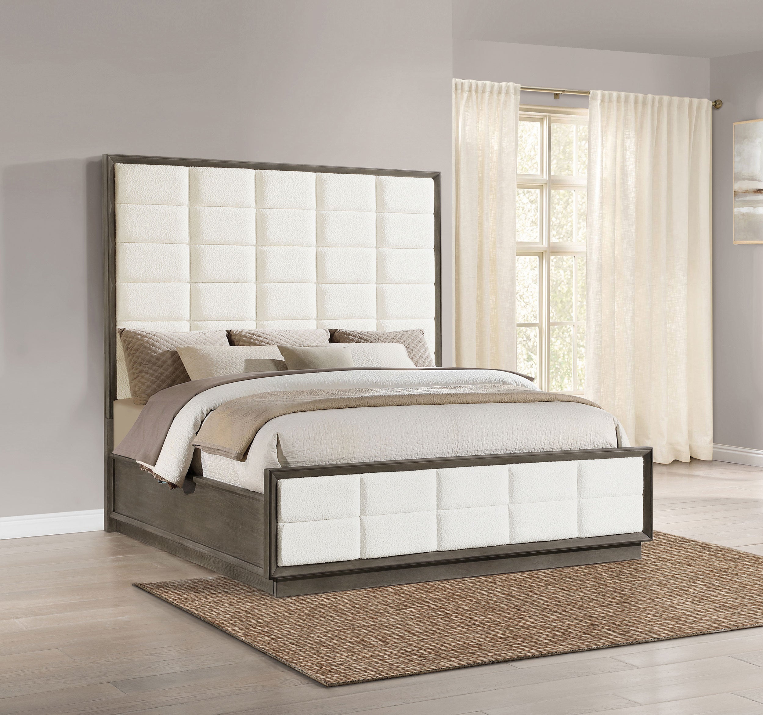 Durango 80-inch Eastern King Panel Bed Taupe Oak — view 2