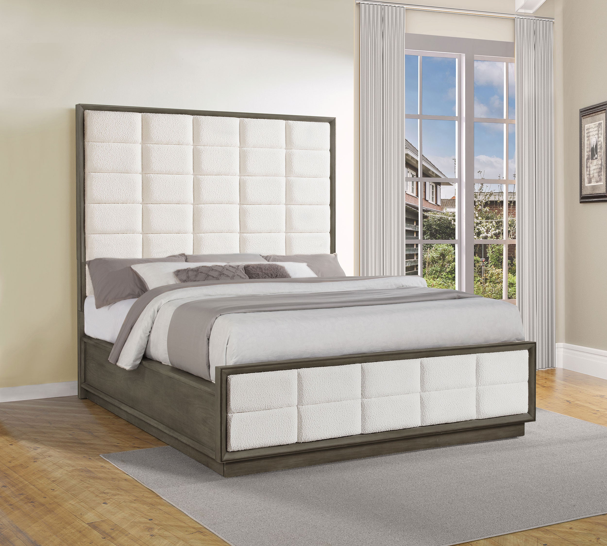 Durango 80-inch California King Panel Bed Taupe Oak — view 2