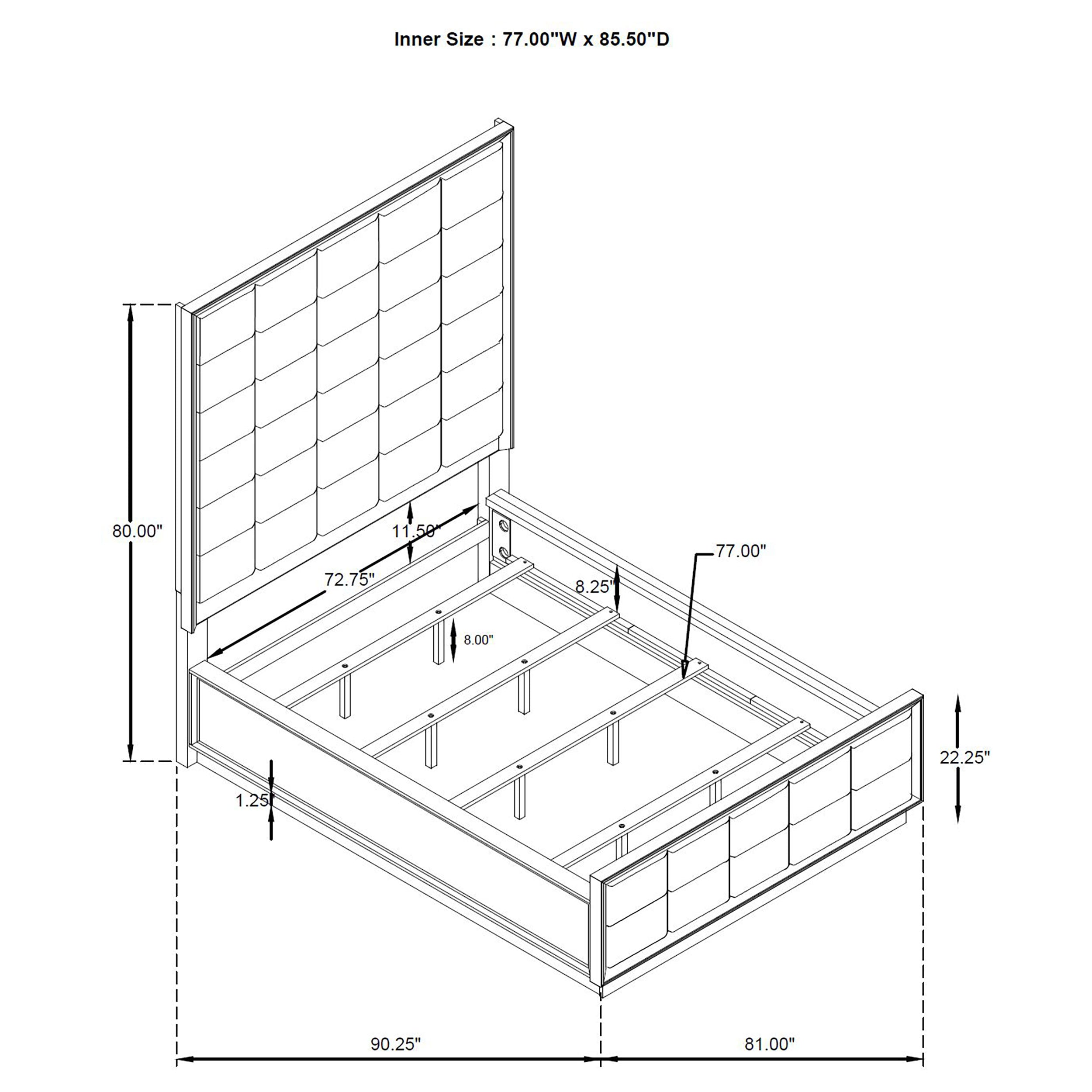 Durango 80-inch California King Panel Bed Taupe Oak — view 10