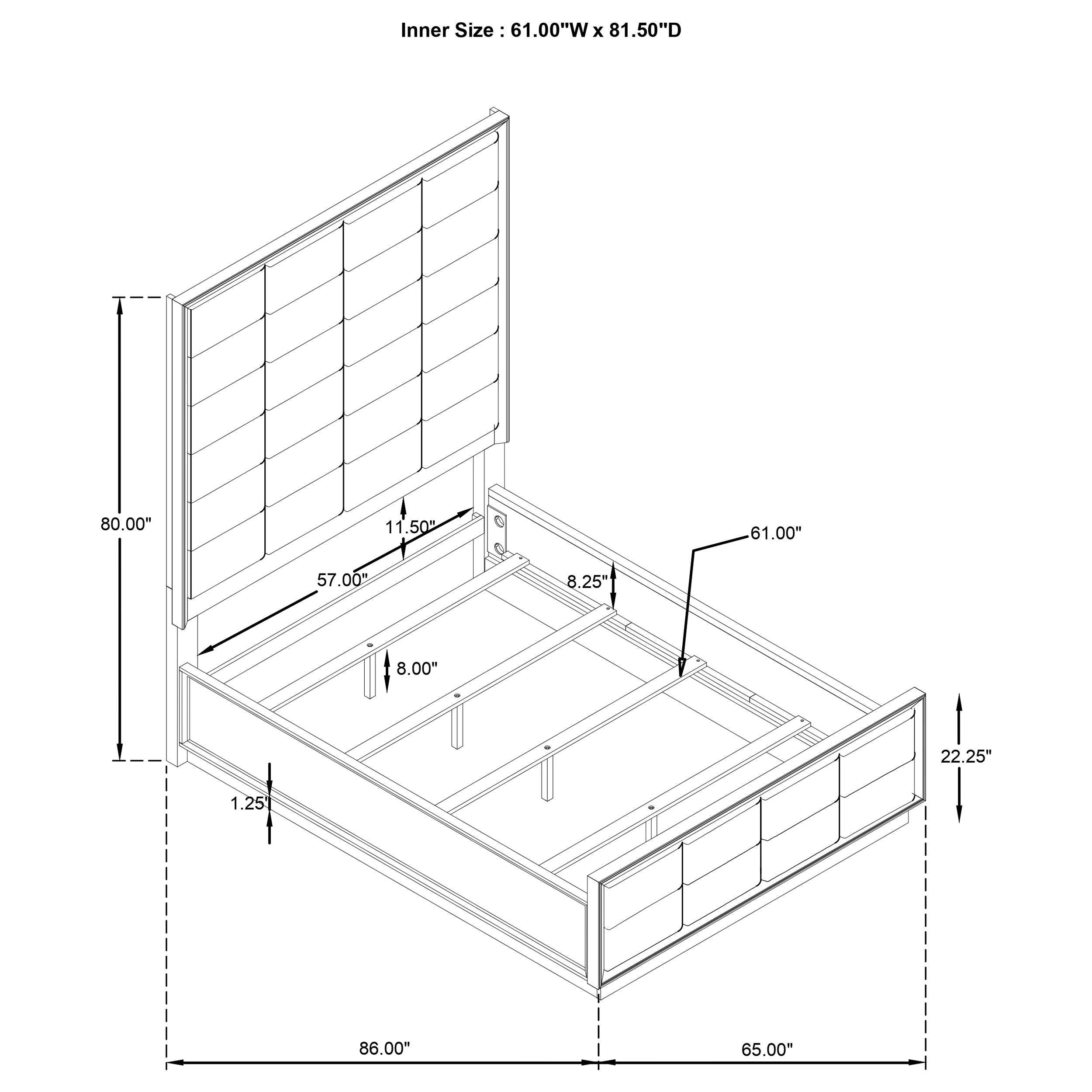 Durango 4-piece Queen Bedroom Set Taupe Oak — view 16