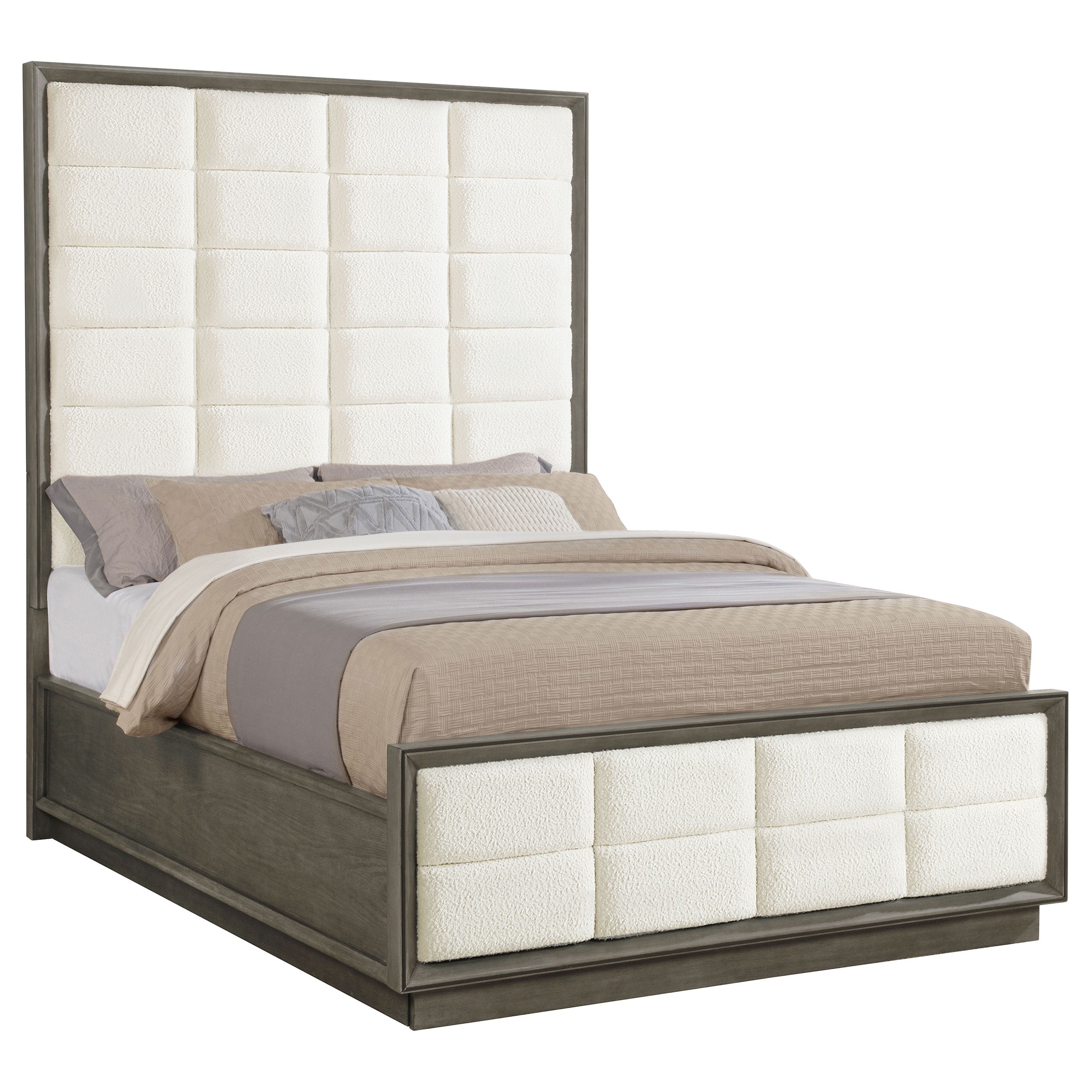 Durango 80-inch Queen Panel Bed Taupe Oak — view 3