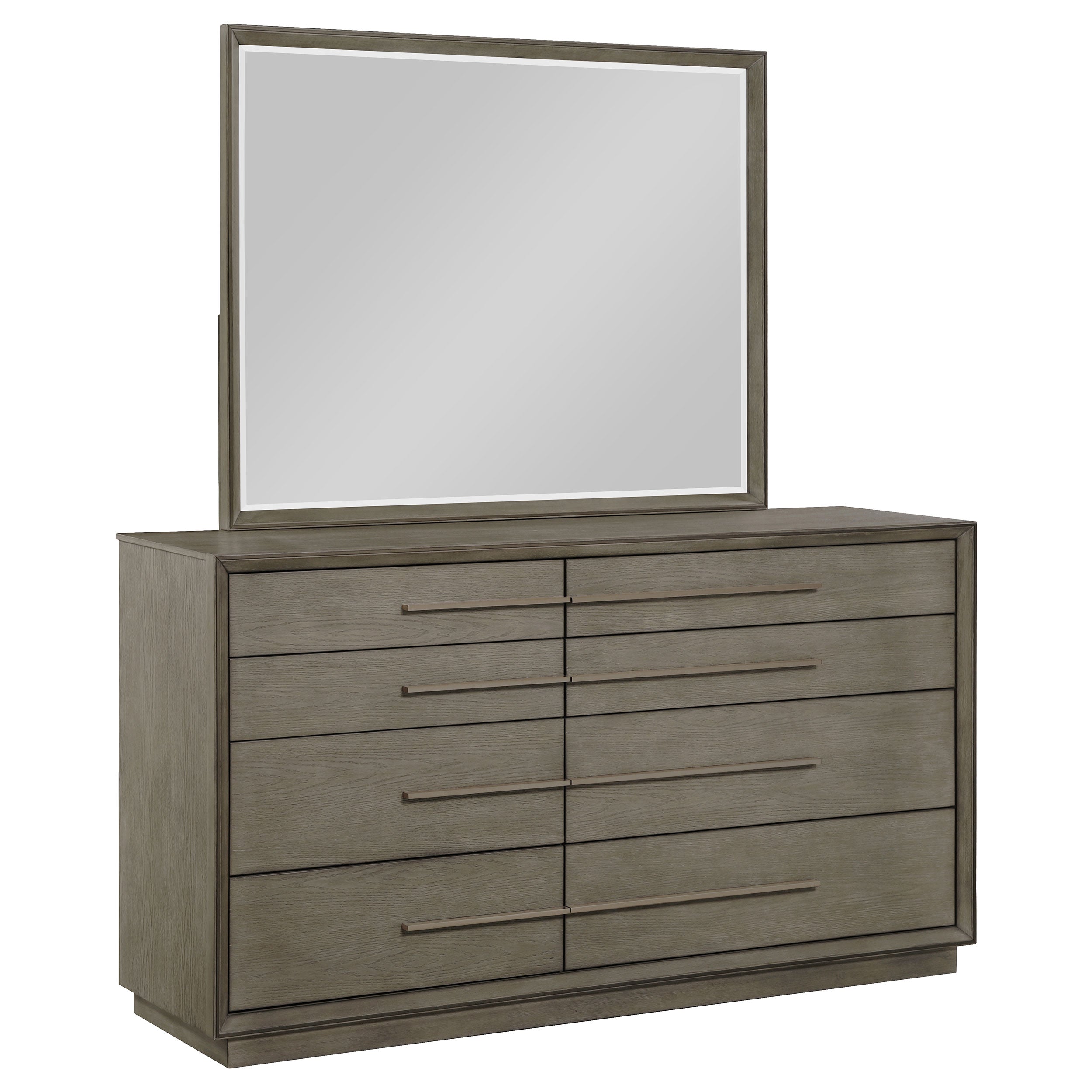 Durango 8-drawer Dresser and Mirror Taupe Oak — view 1