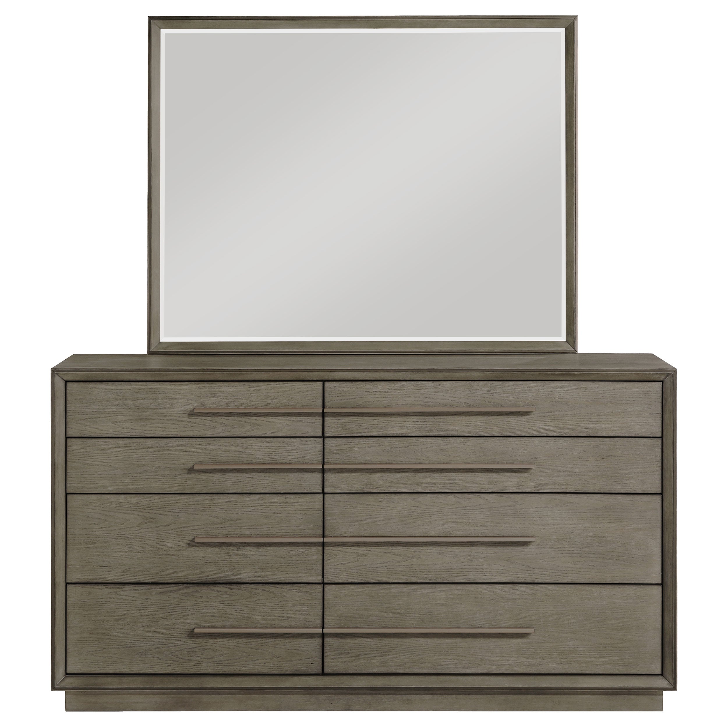 Durango 8-drawer Dresser and Mirror Taupe Oak — view 3