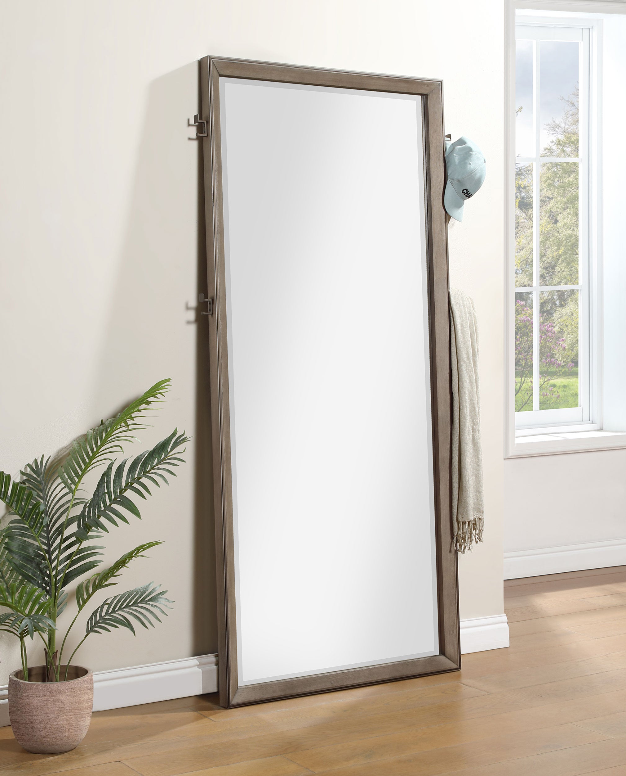 Durango 80-inch Standing Floor Mirror Washed Oak — view 2
