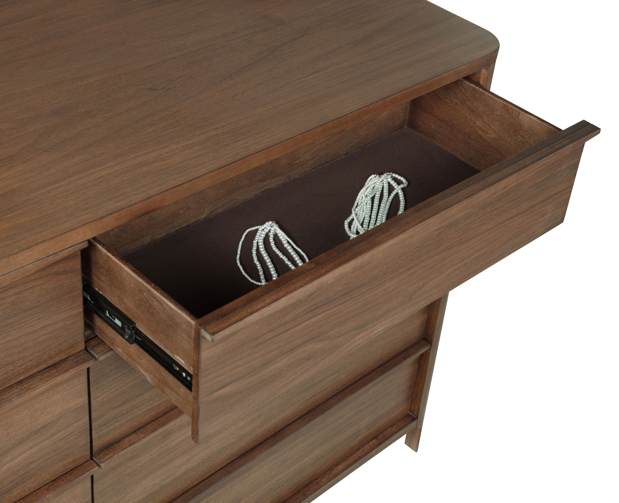 Maderia 8-drawer Dresser Cabinet Walnut — view 10
