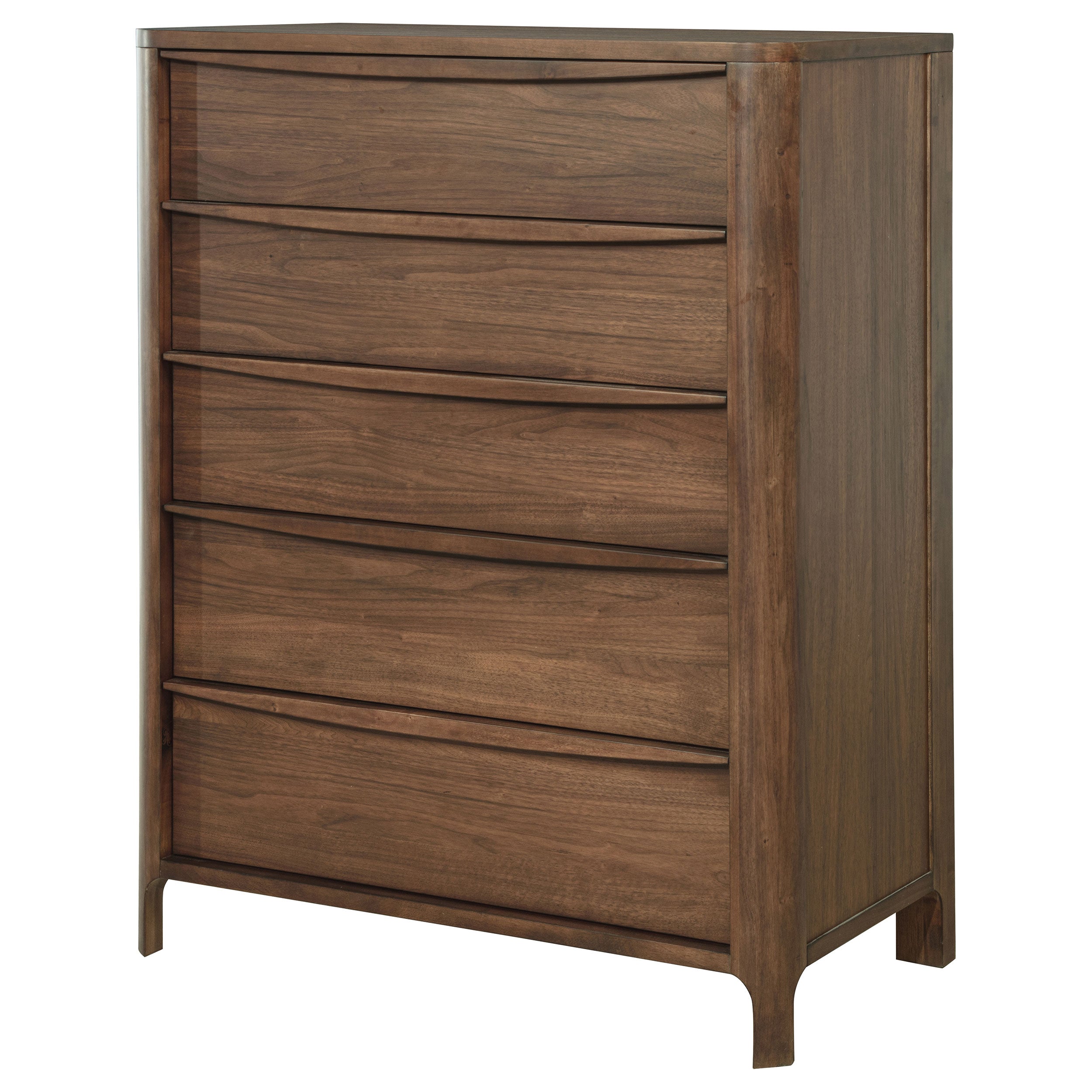 Maderia 5-drawer Chest of Drawers Walnut — view 4