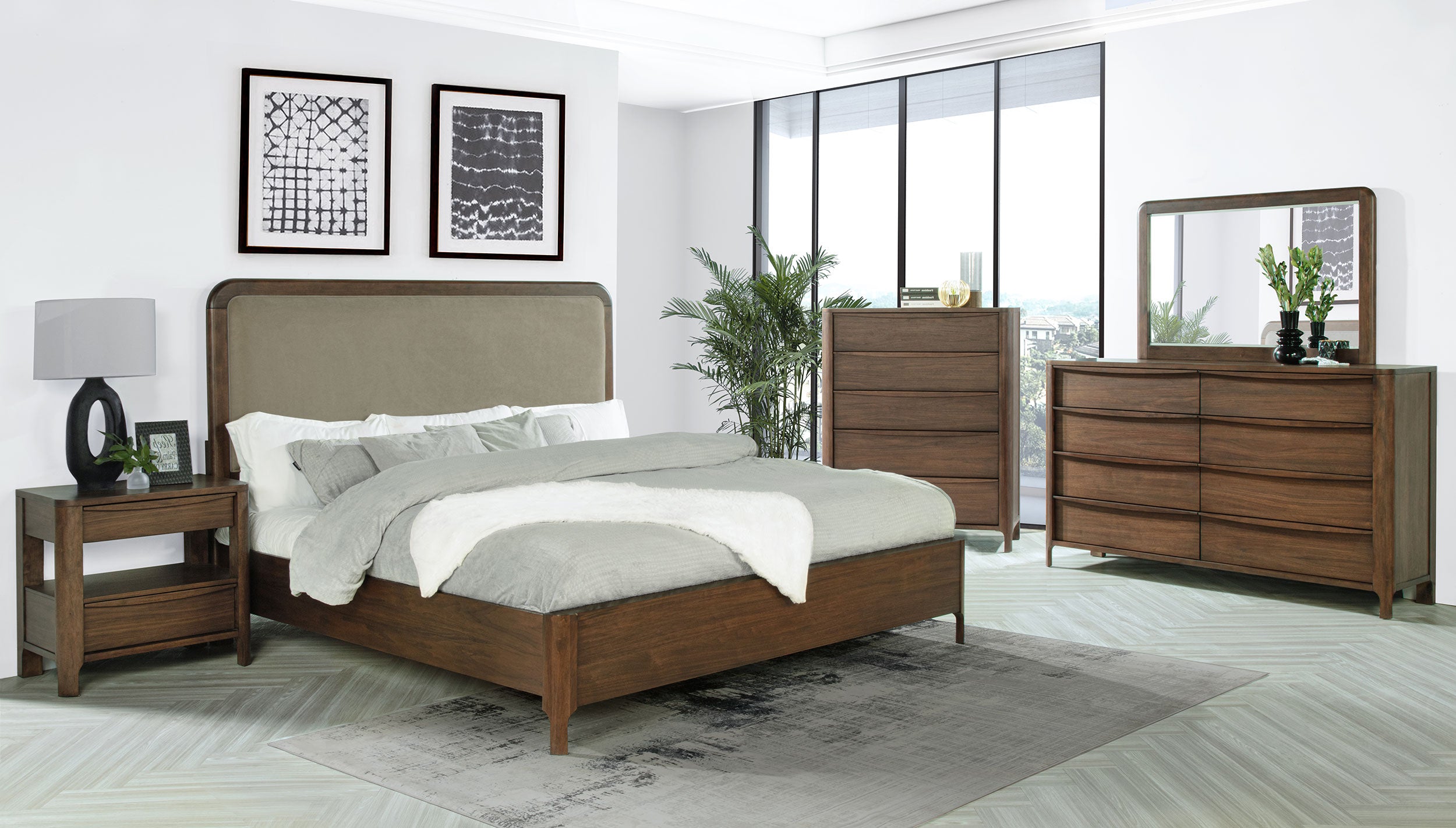 Maderia 5-drawer Chest of Drawers Walnut — view 13