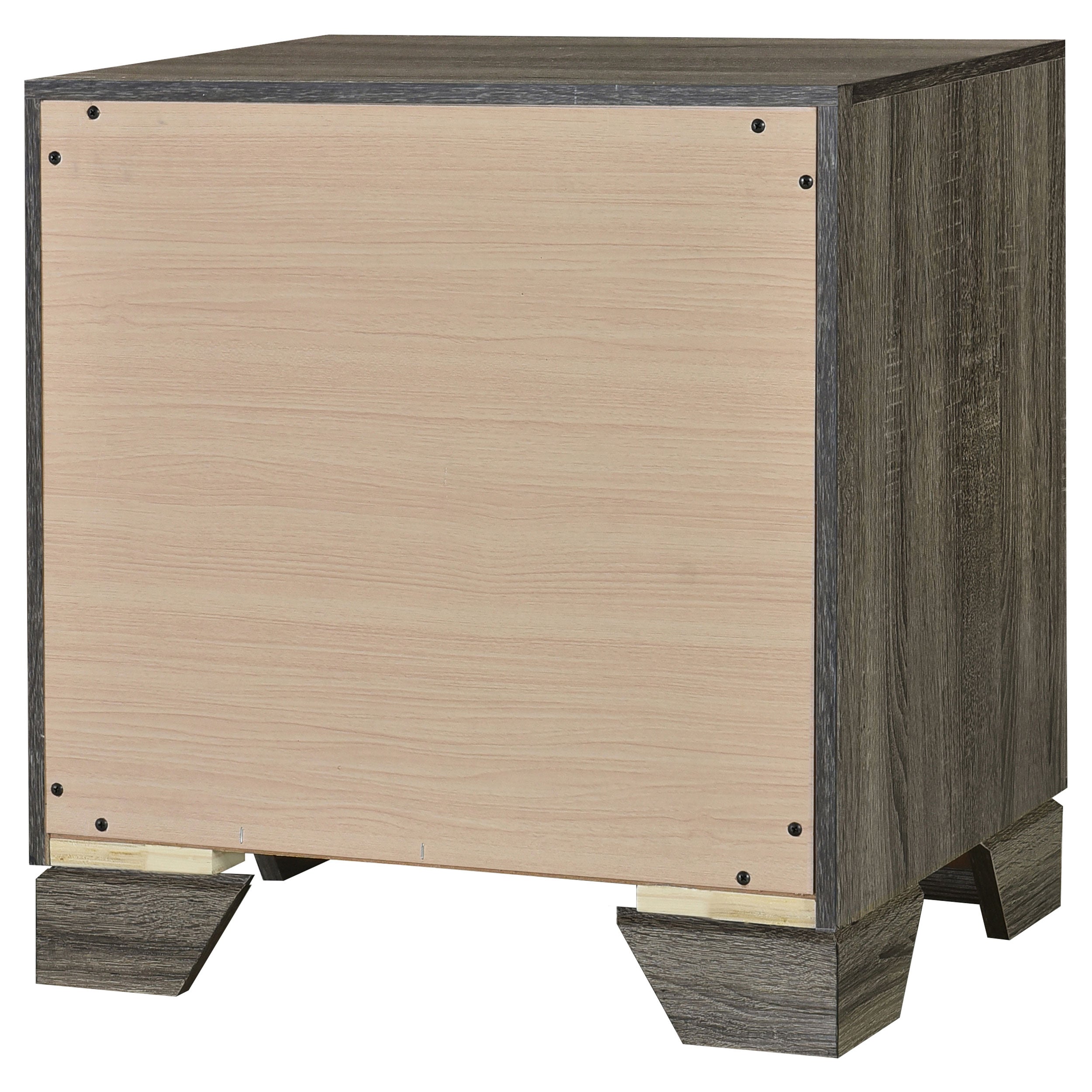 Wright 2-drawer Nightstand Bedside Table Brown Oak — view 8