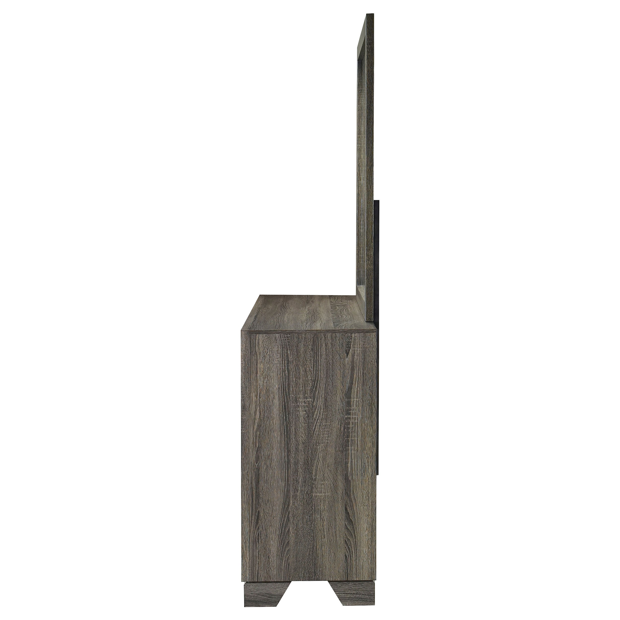 Wright 6-drawer Dresser and Mirror Brown Oak — view 5