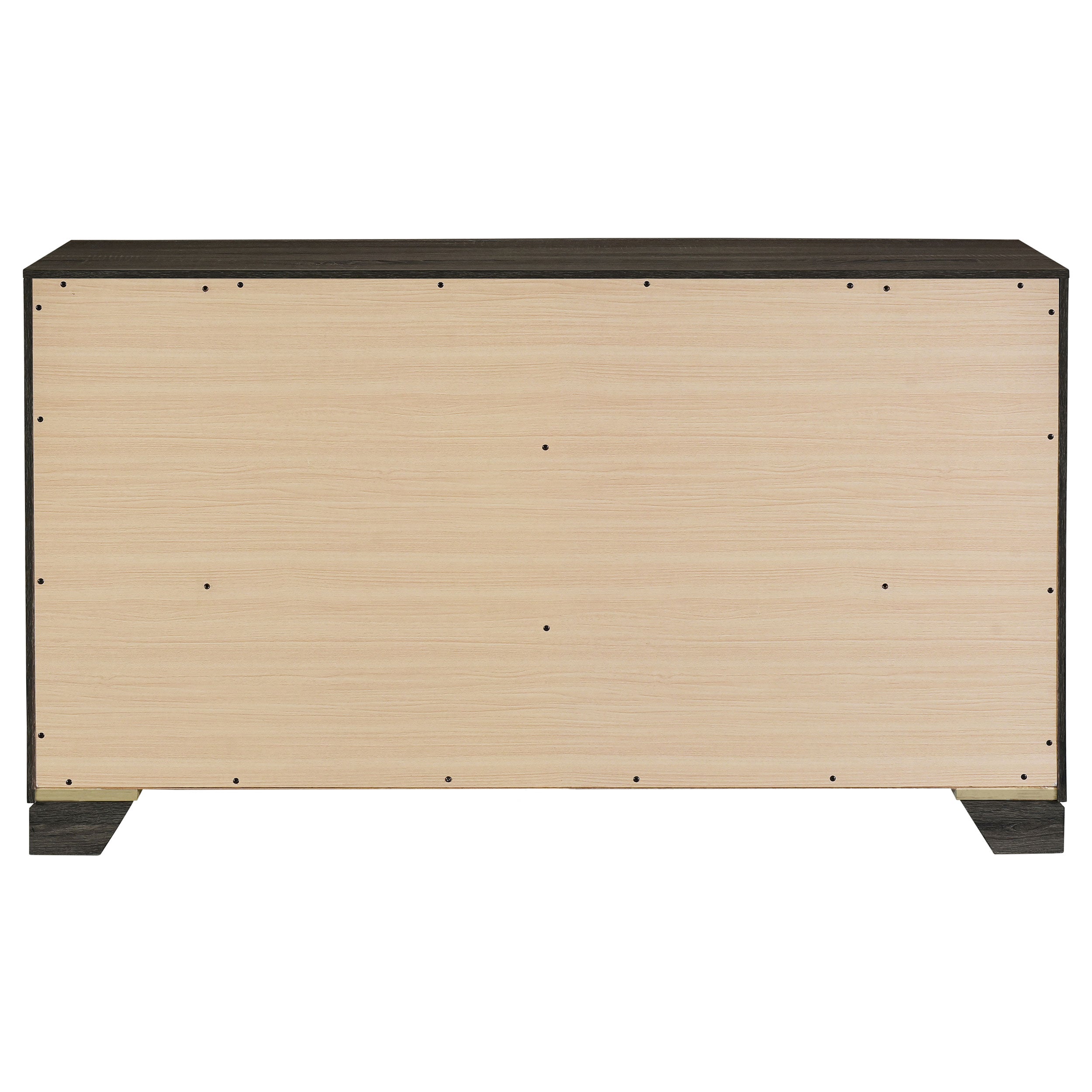 Wright 6-drawer Dresser Cabinet Brown Oak — view 7