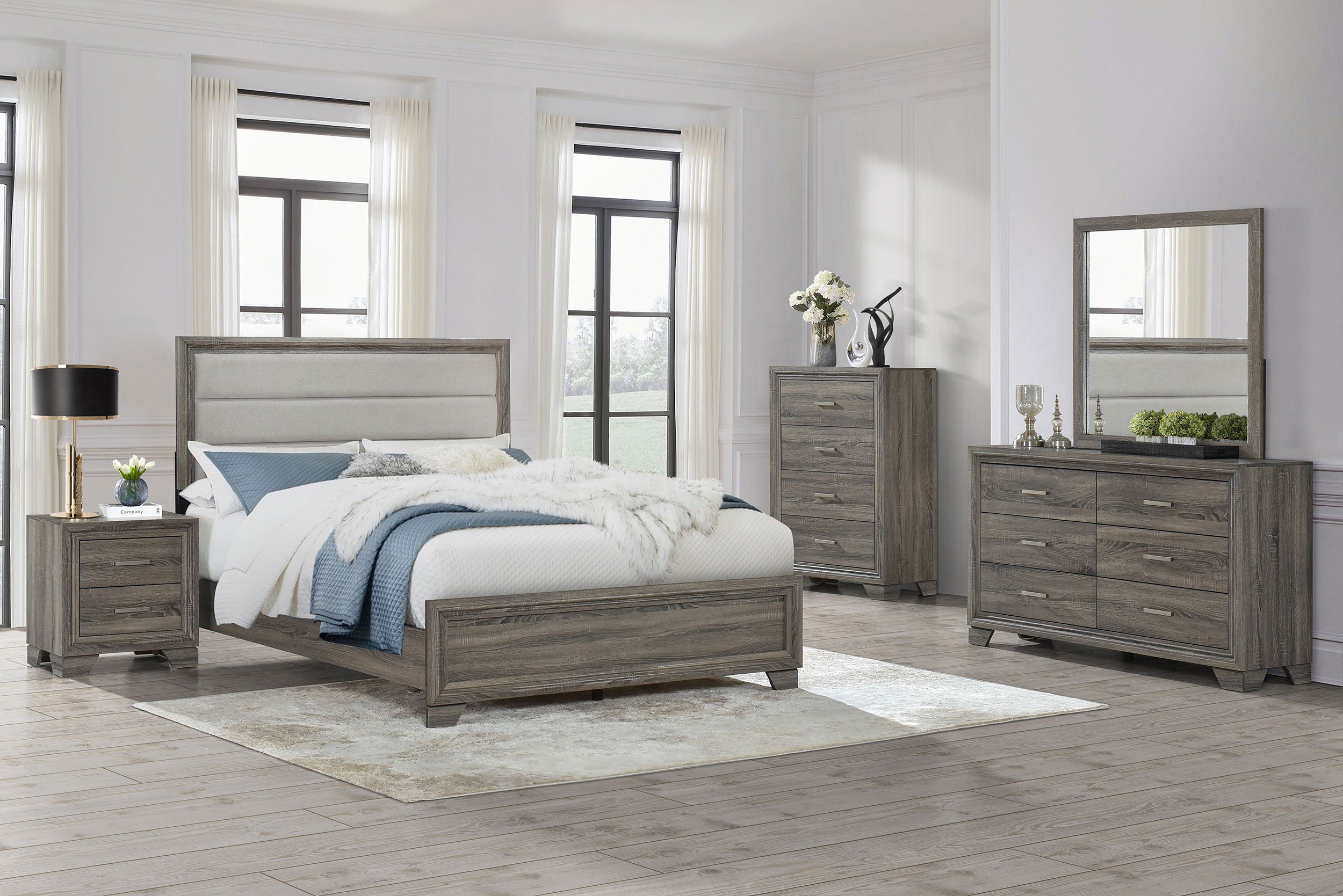 Wright 4-drawer Chest of Drawers Brown Oak — view 14