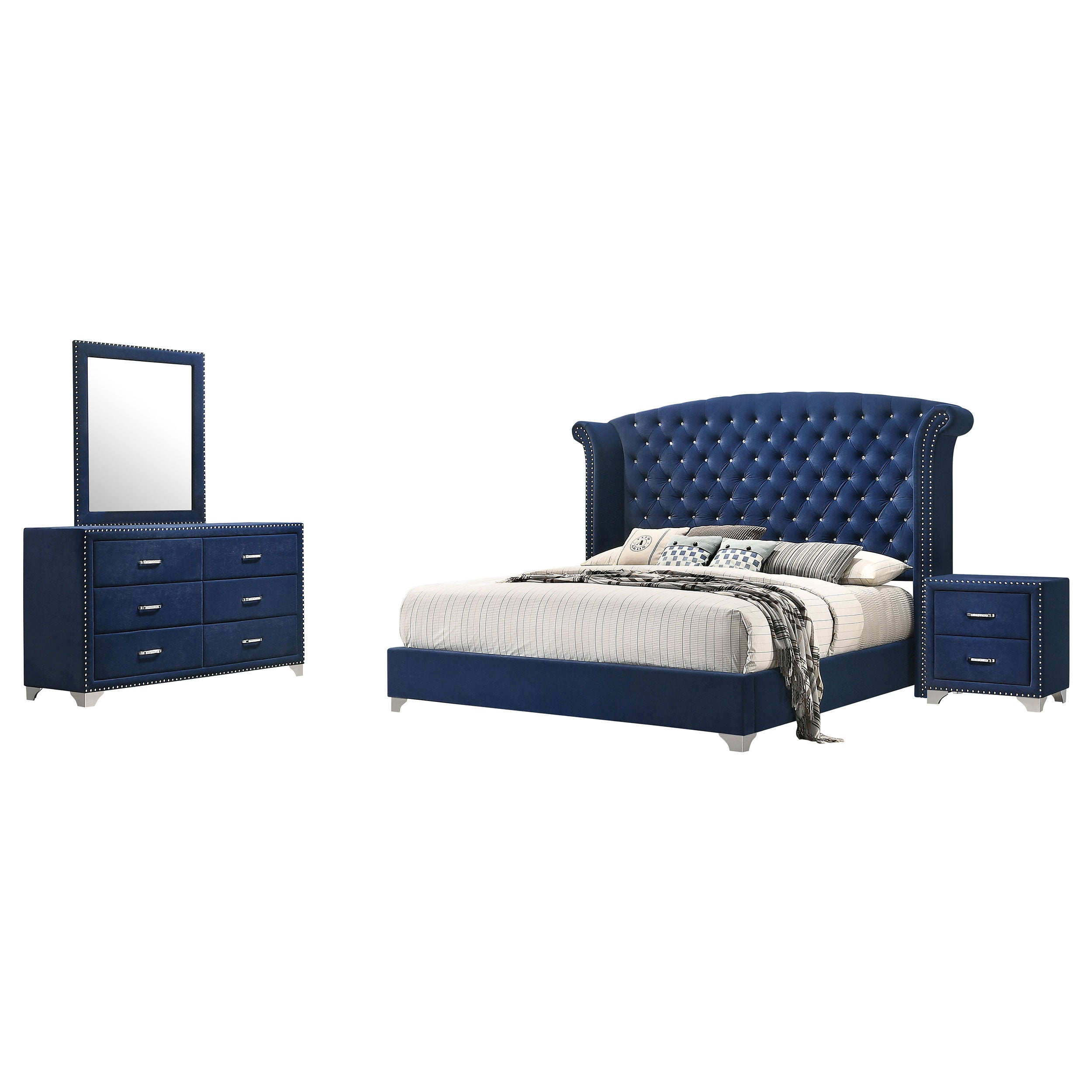 Melody 4-piece Eastern King Bedroom Set Pacific Blue — view 2