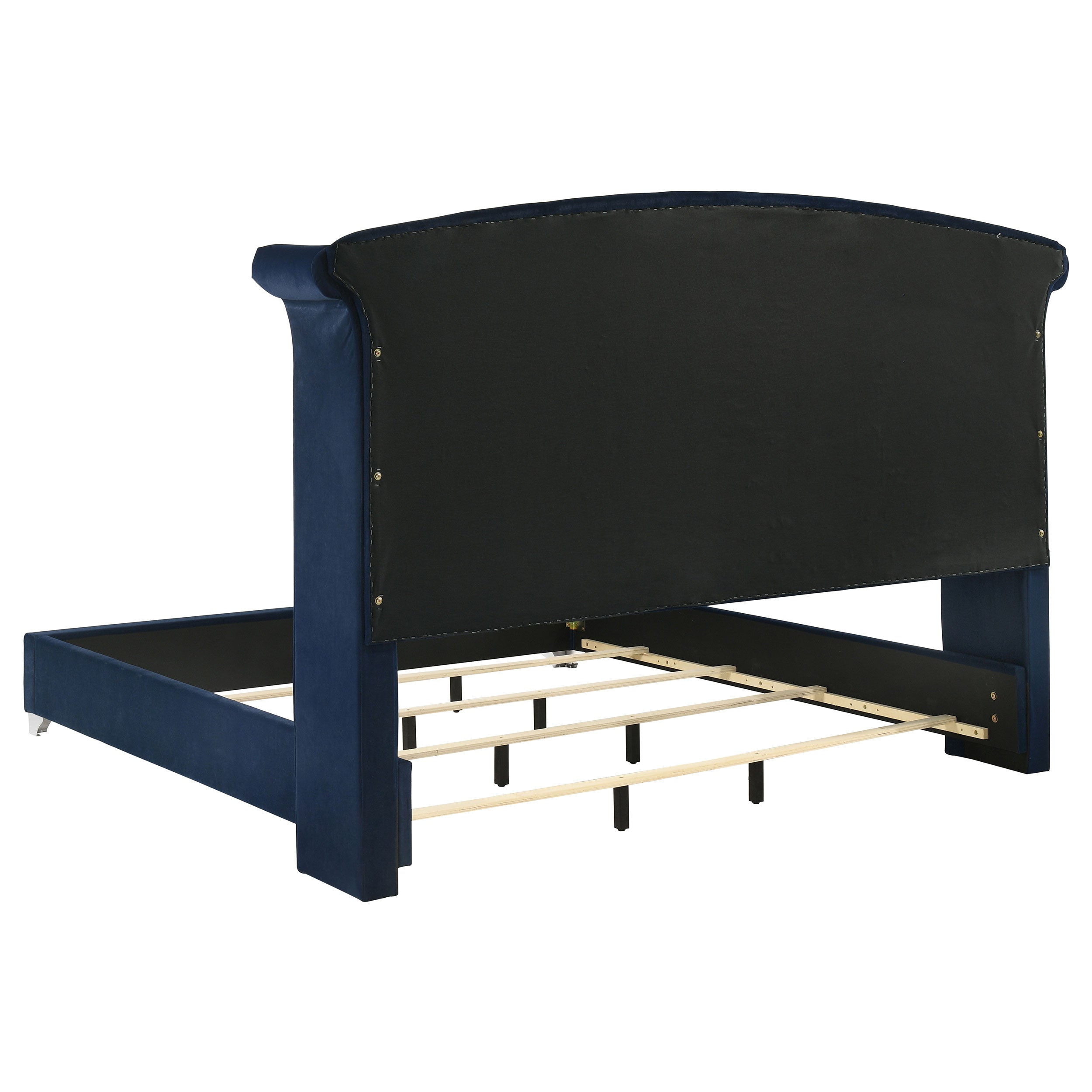 Melody Upholstered Eastern King Wingback Bed Pacific Blue — view 5