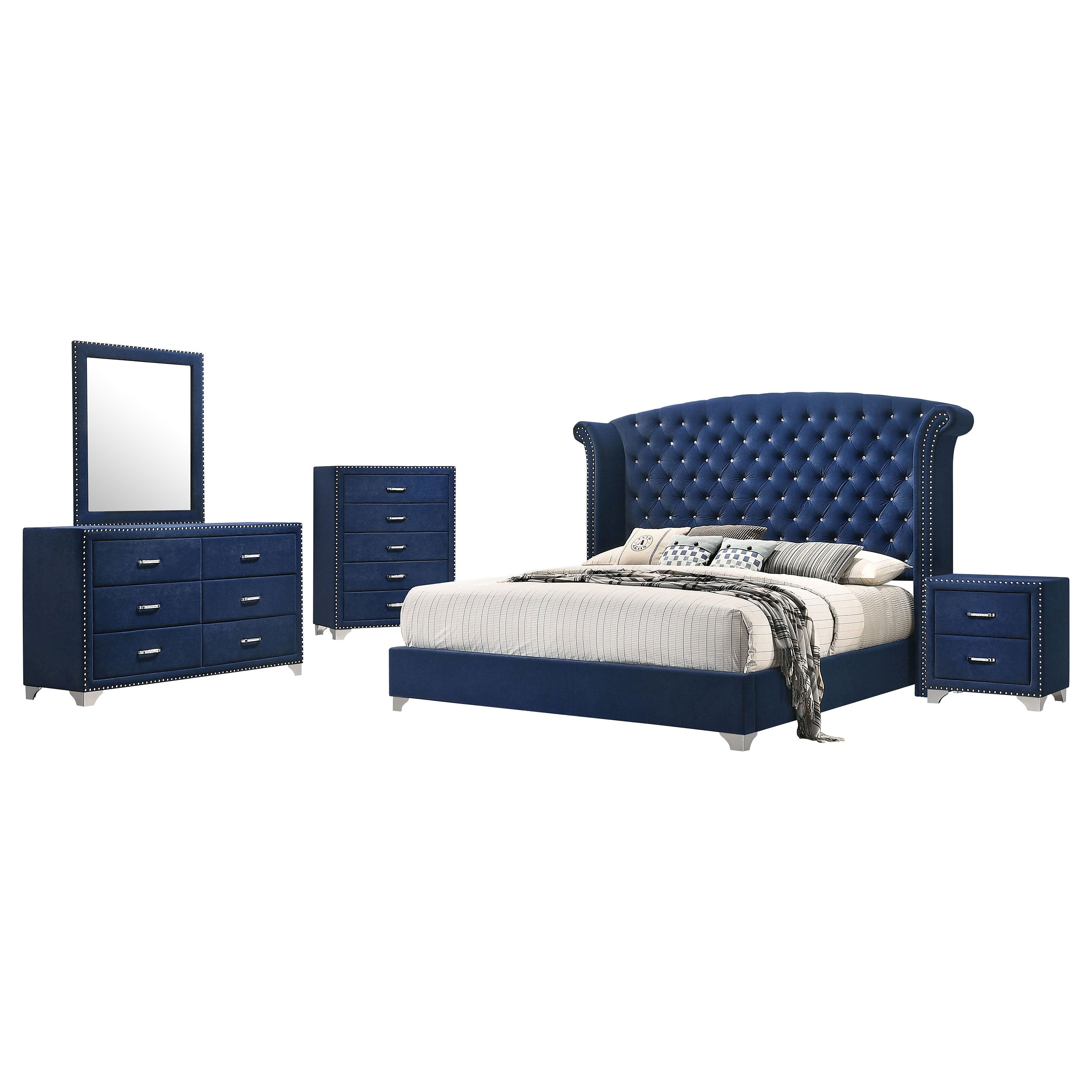 Melody 5-piece California King Bedroom Set Pacific Blue — view 2