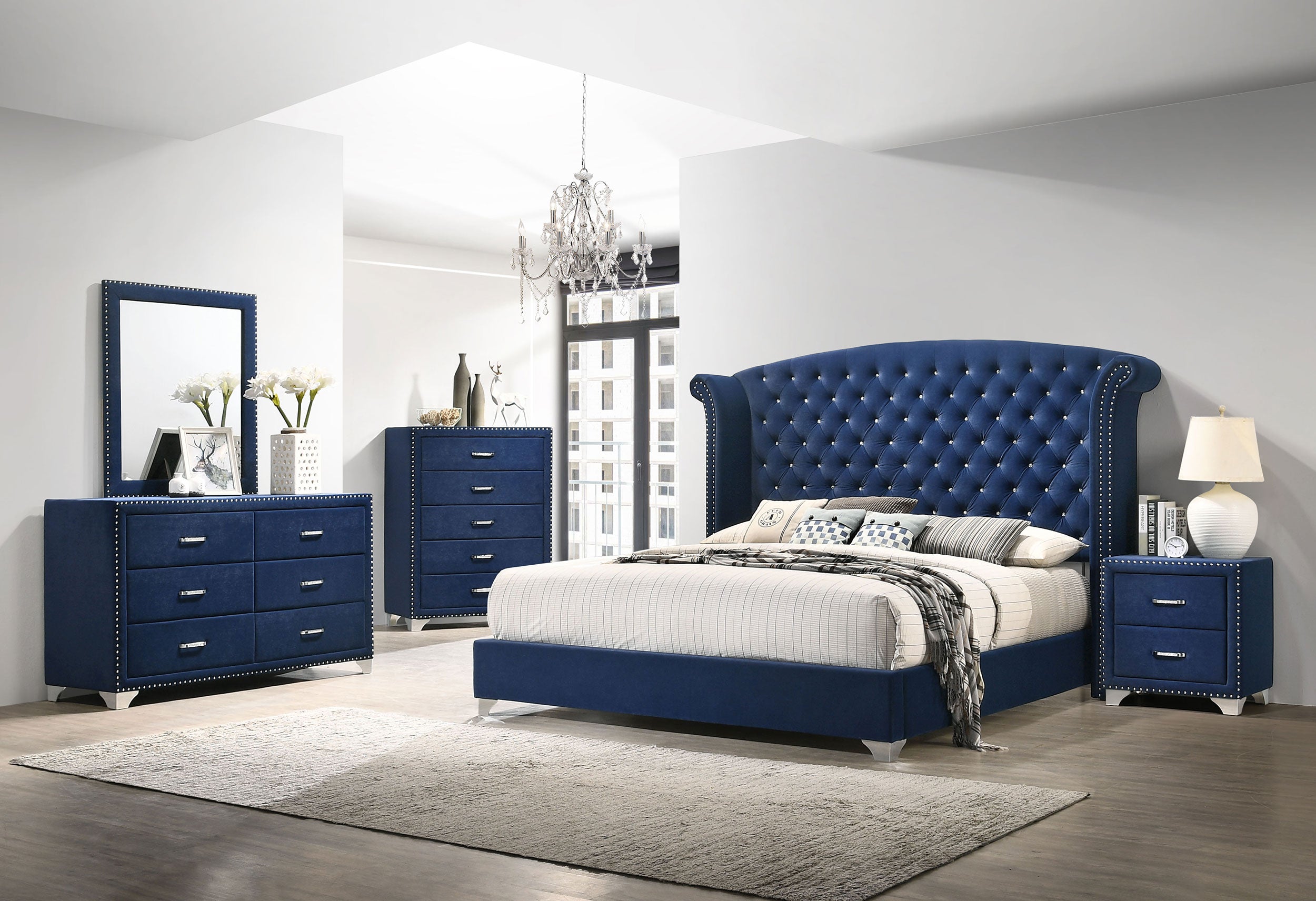 Melody 5-piece Queen Bedroom Set Pacific Blue — view 1
