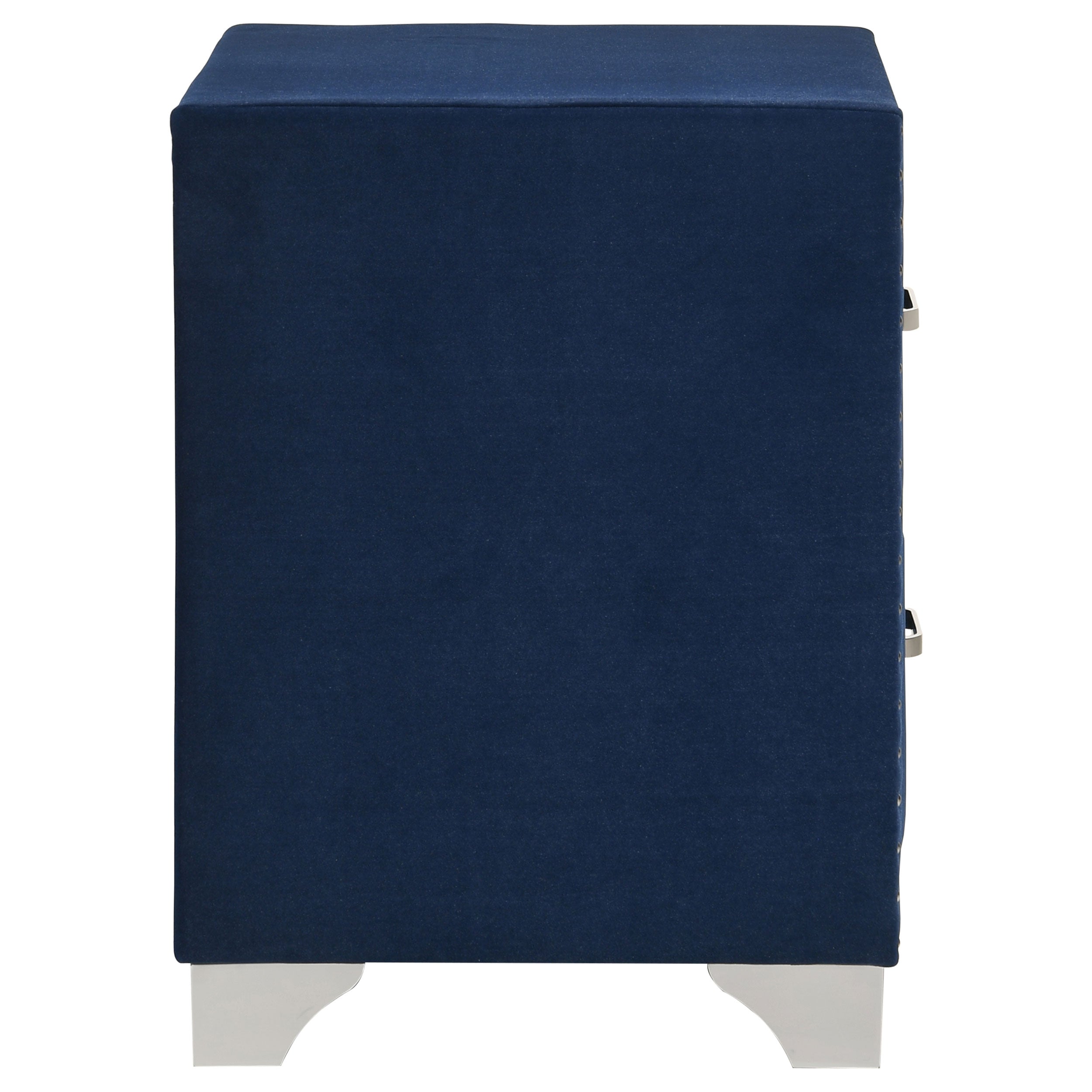 Melody Upholstered 2-drawer Nightstand Pacific Blue — view 9