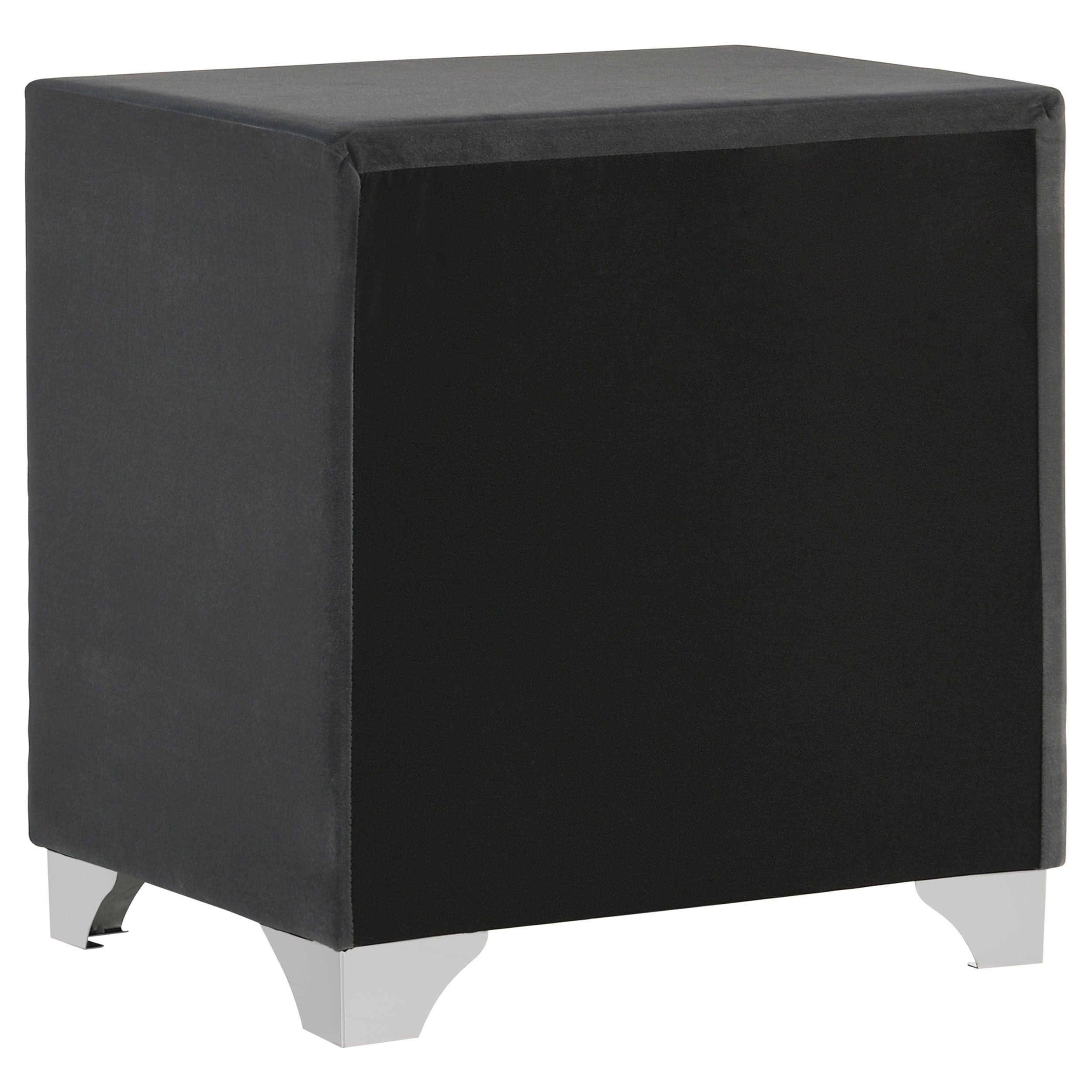 Melody Upholstered 2-drawer Nightstand Grey — view 6