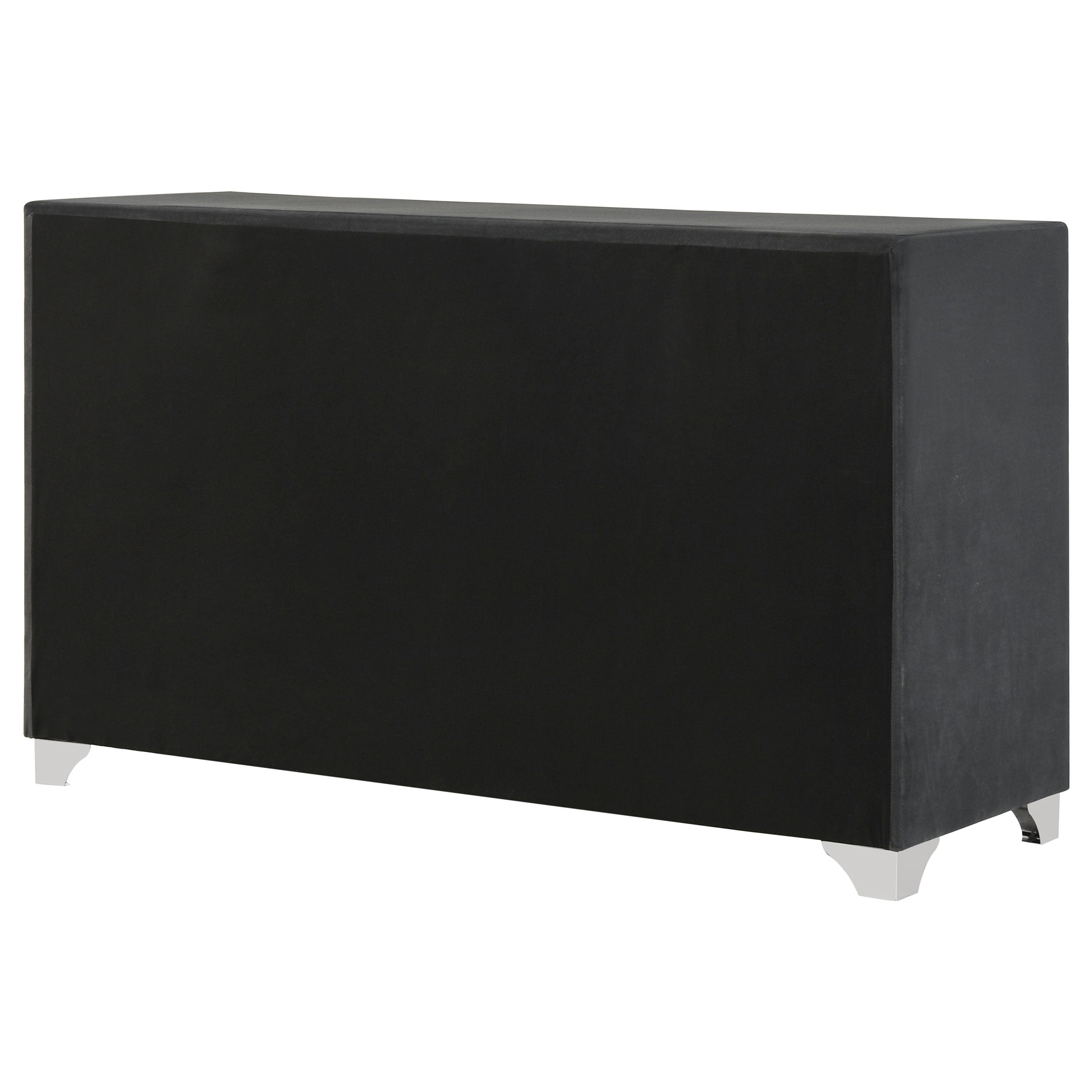 Melody 6-drawer Upholstered Dresser Grey — view 8