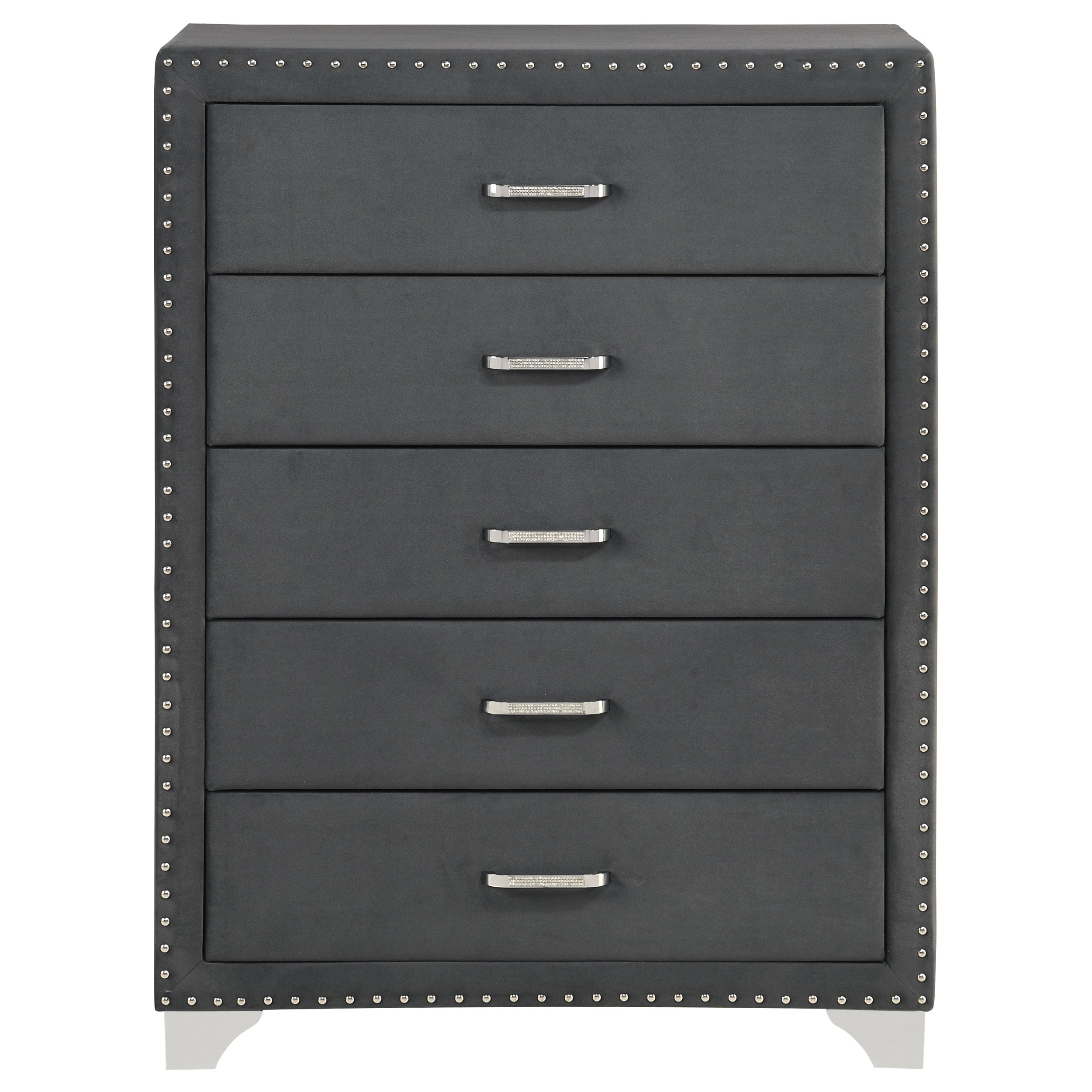 Melody 5-drawer Bedroom Chest Grey — view 3