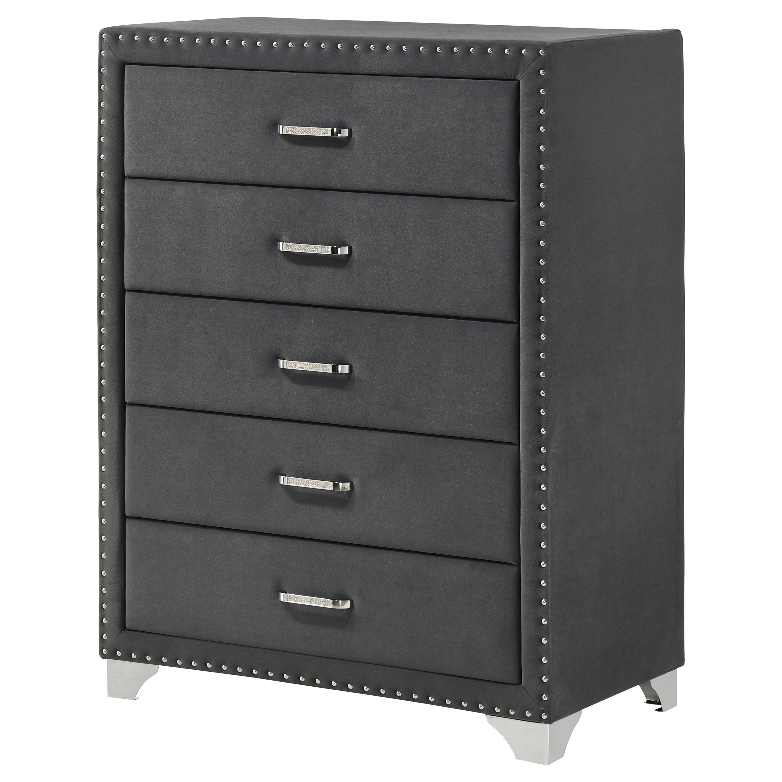 Melody 5-drawer Bedroom Chest Grey — view 4