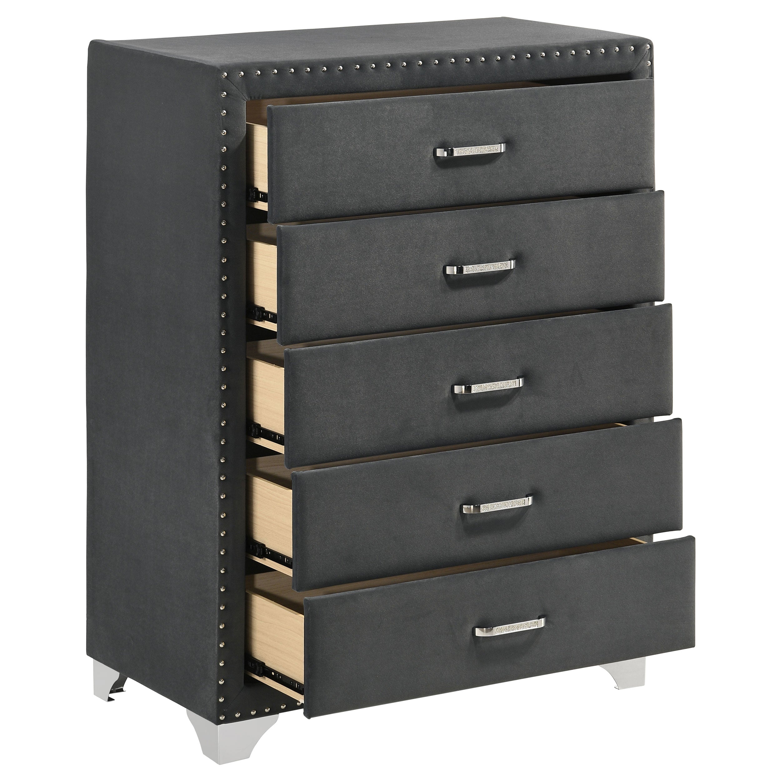 Melody 5-drawer Bedroom Chest Grey — view 10