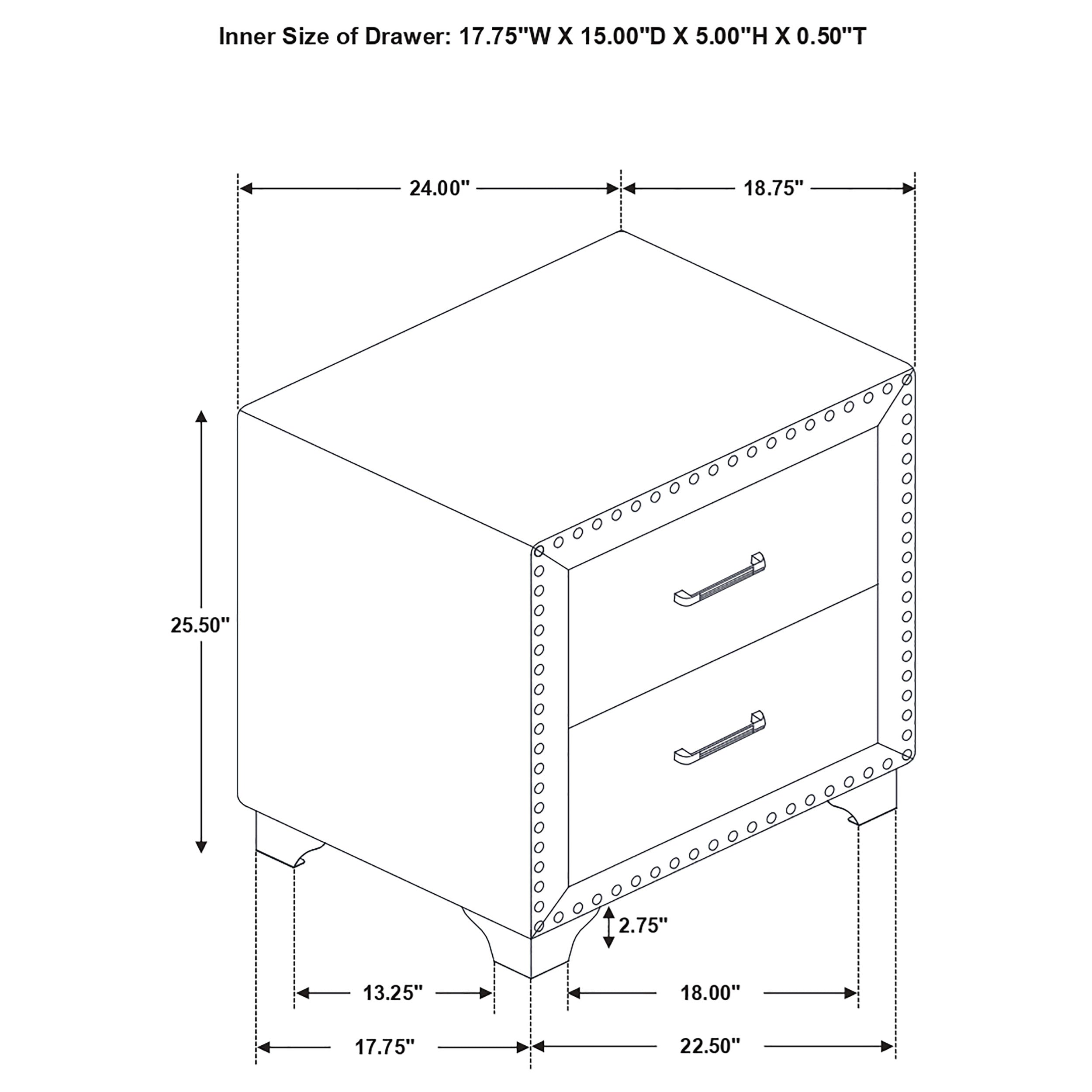 Melody 5-drawer Bedroom Chest Grey — view 13