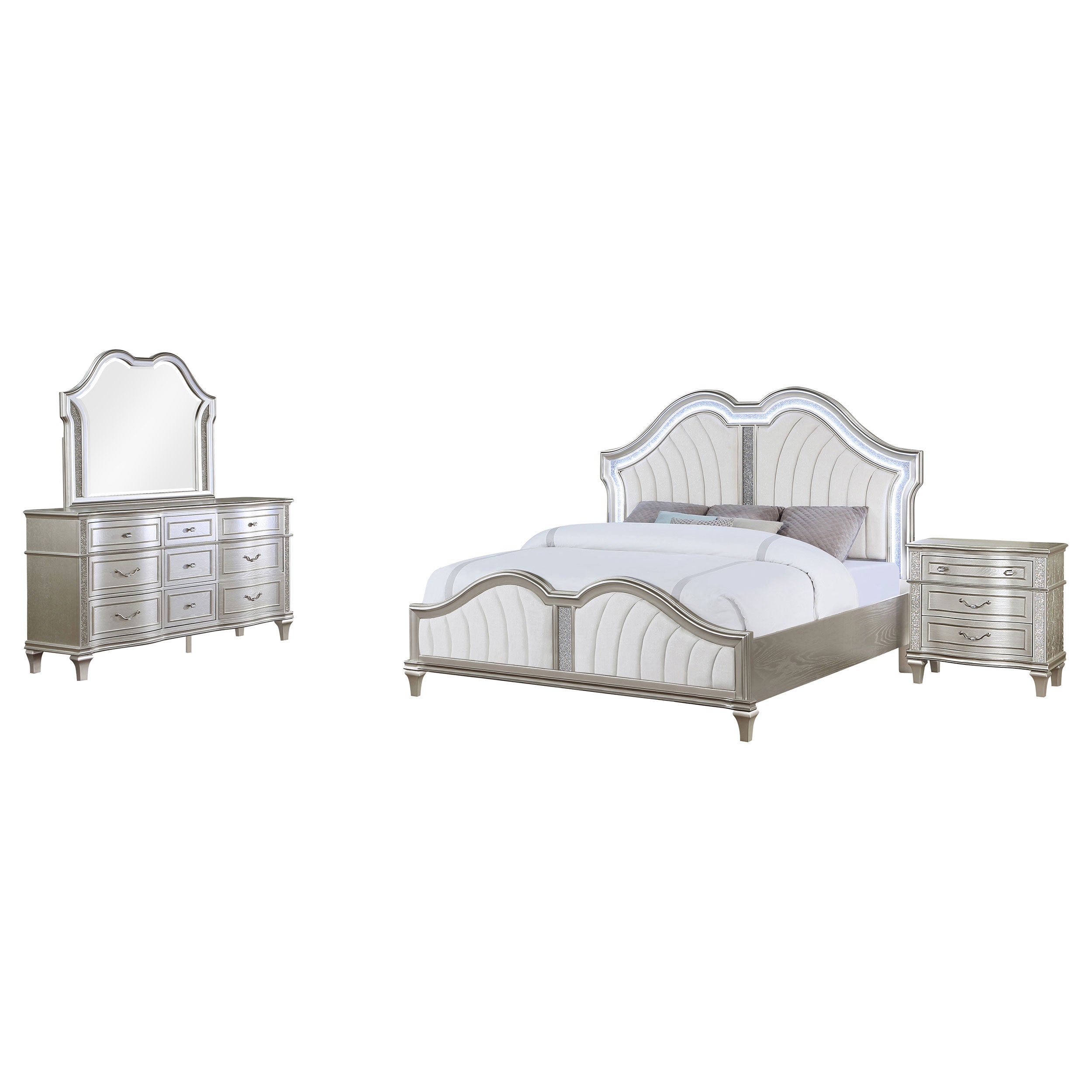 Evangeline 4-piece Queen Bedroom Set Silver Oak — view 2