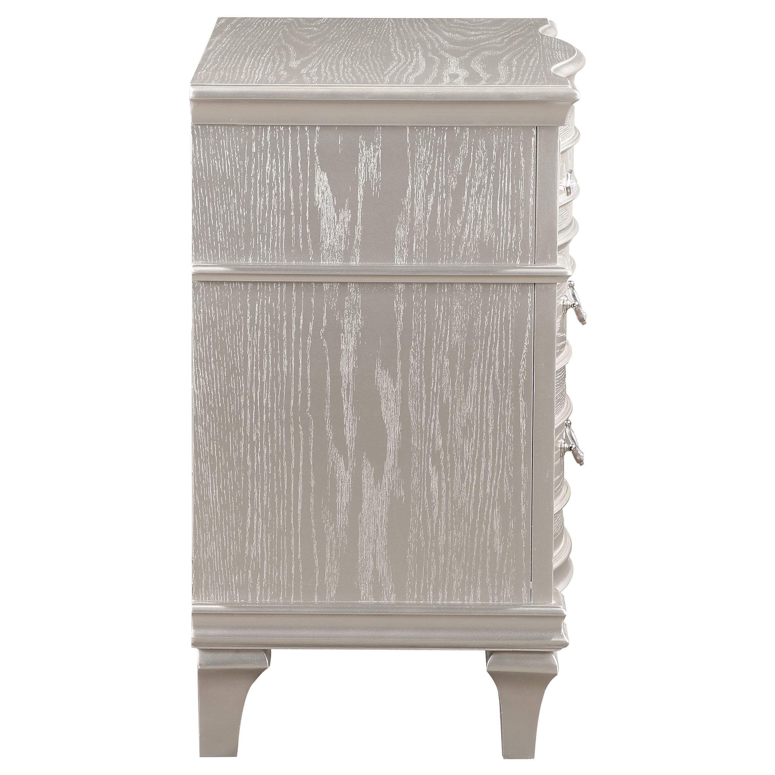 Evangeline 3-drawer Nightstand Silver Oak — view 9