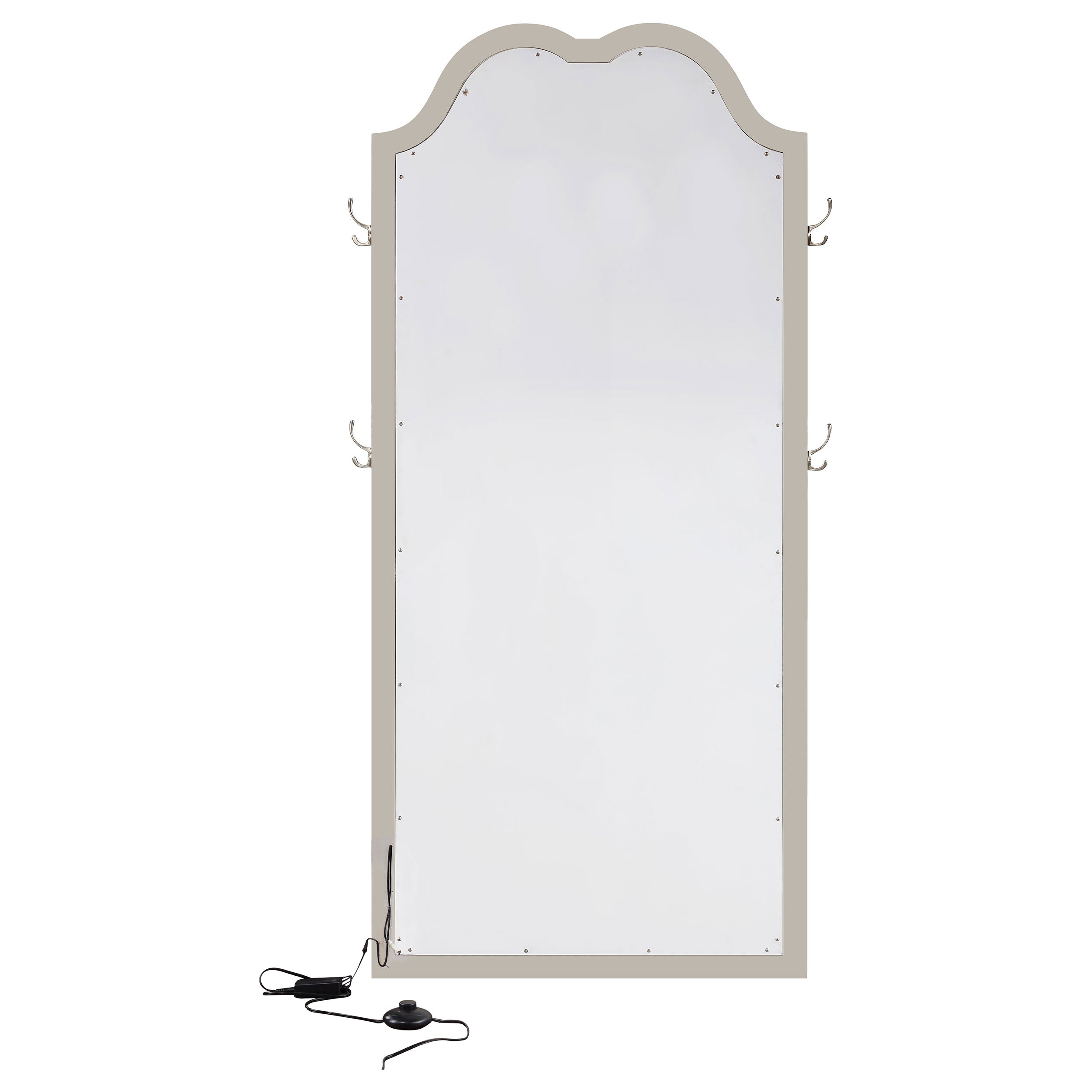 Evangeline Full Length LED Light Floor Mirror Silver Oak — view 7