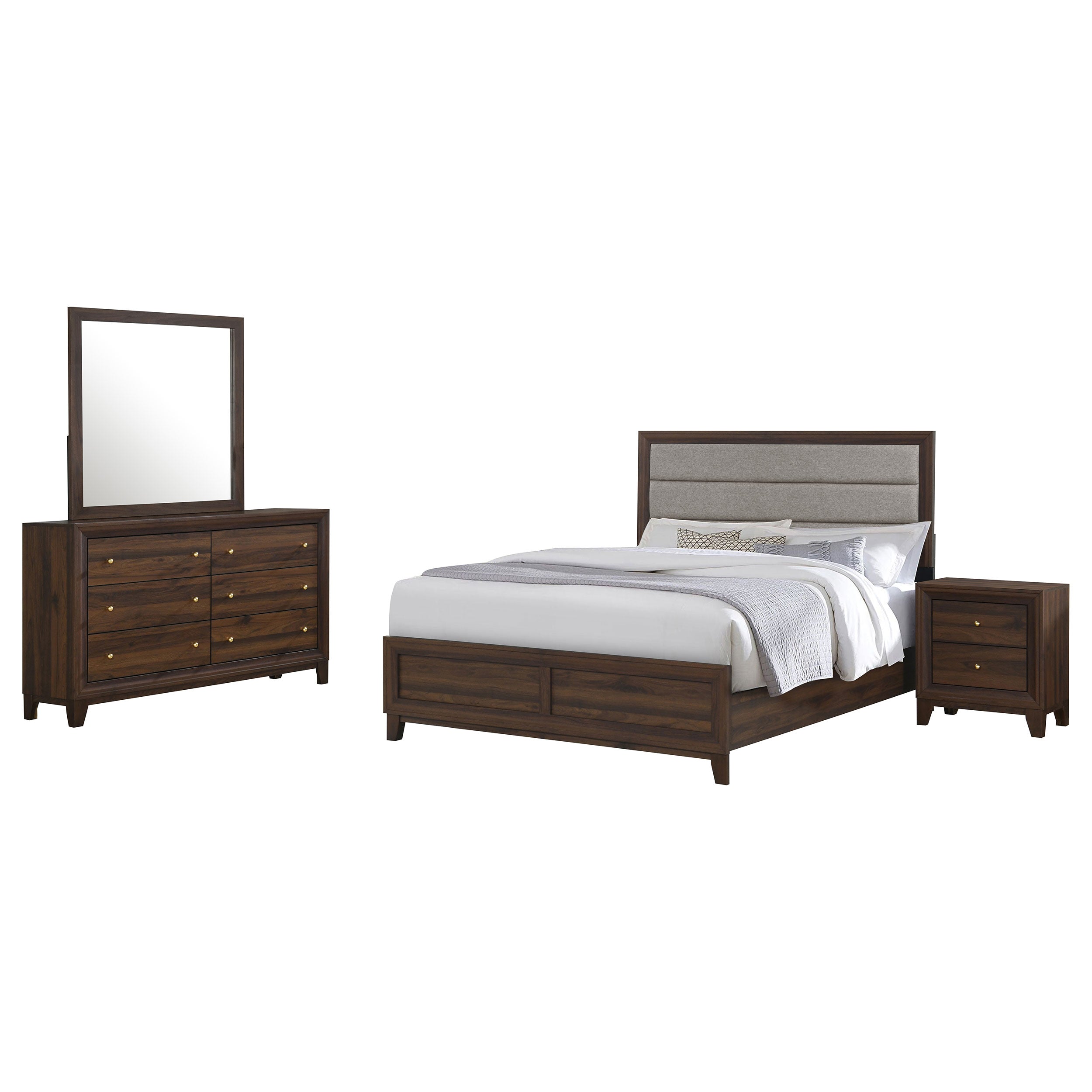 Welsley 4-piece Queen Bedroom Set Walnut — view 2