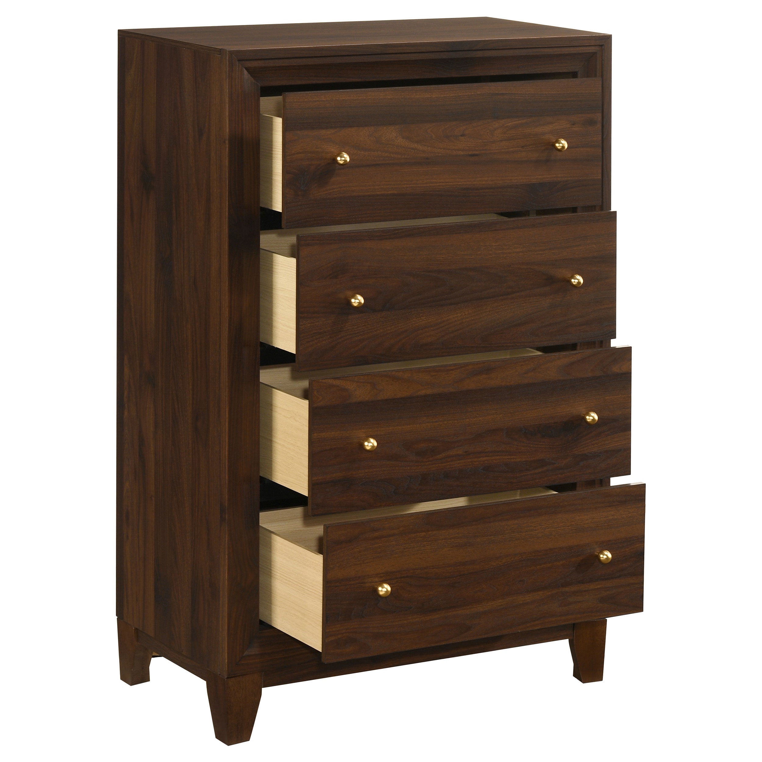 Welsley 4-drawer Chest of Drawers Walnut — view 10