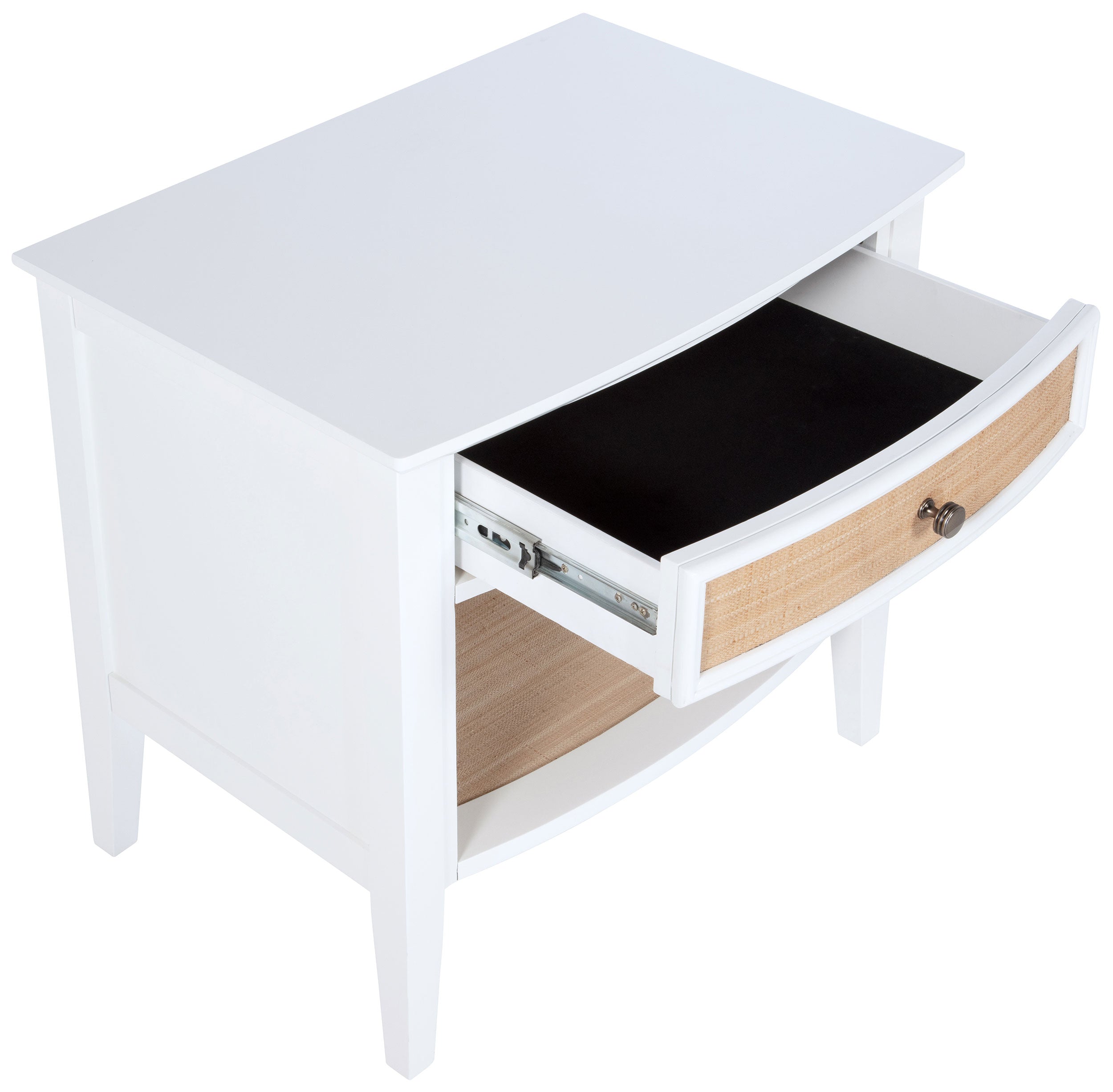 Bexhill 1-drawer Nightstand Bedside Table White — view 10
