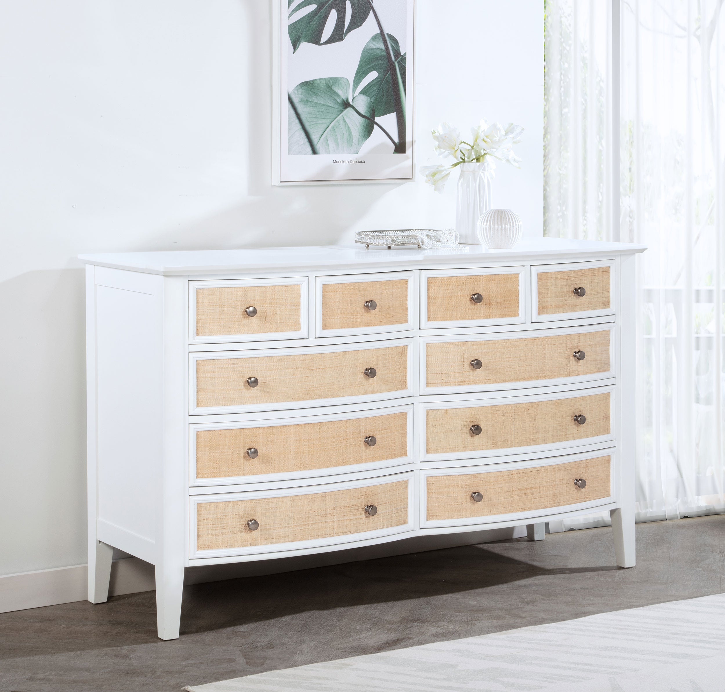 Bexhill 10-drawer Dresser Cabinet White — view 2