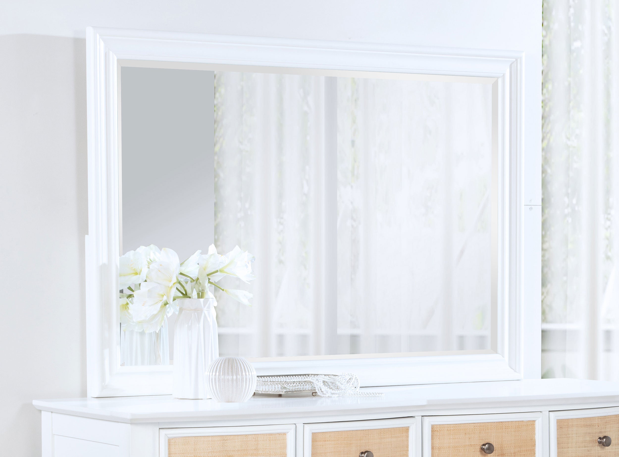 Bexhill Dresser Mirror White — view 2